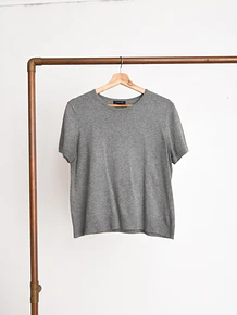 Top tejido gris basic