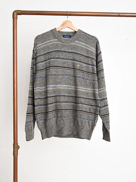Chaleco gris rayado 90s