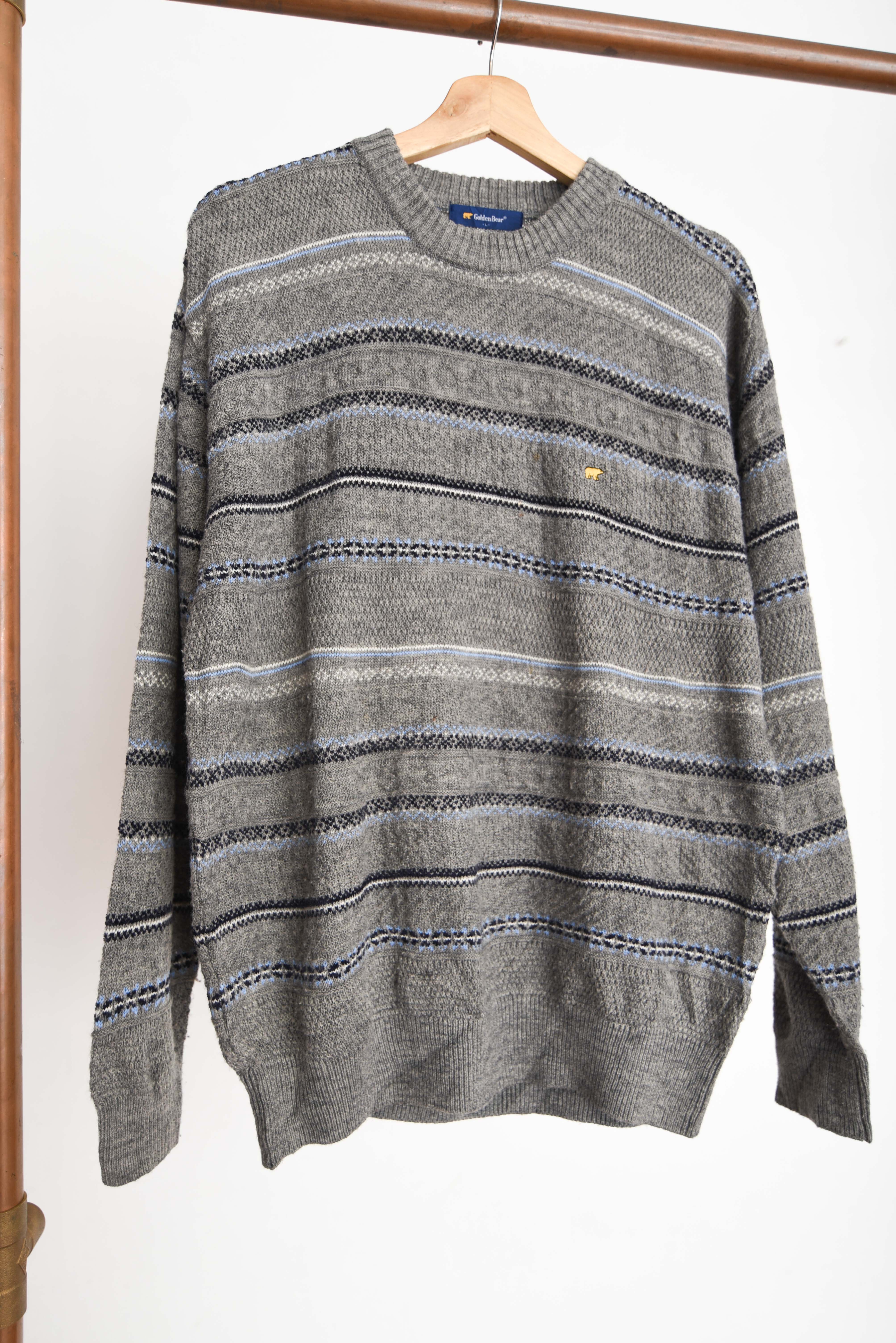Chaleco gris rayado 90s