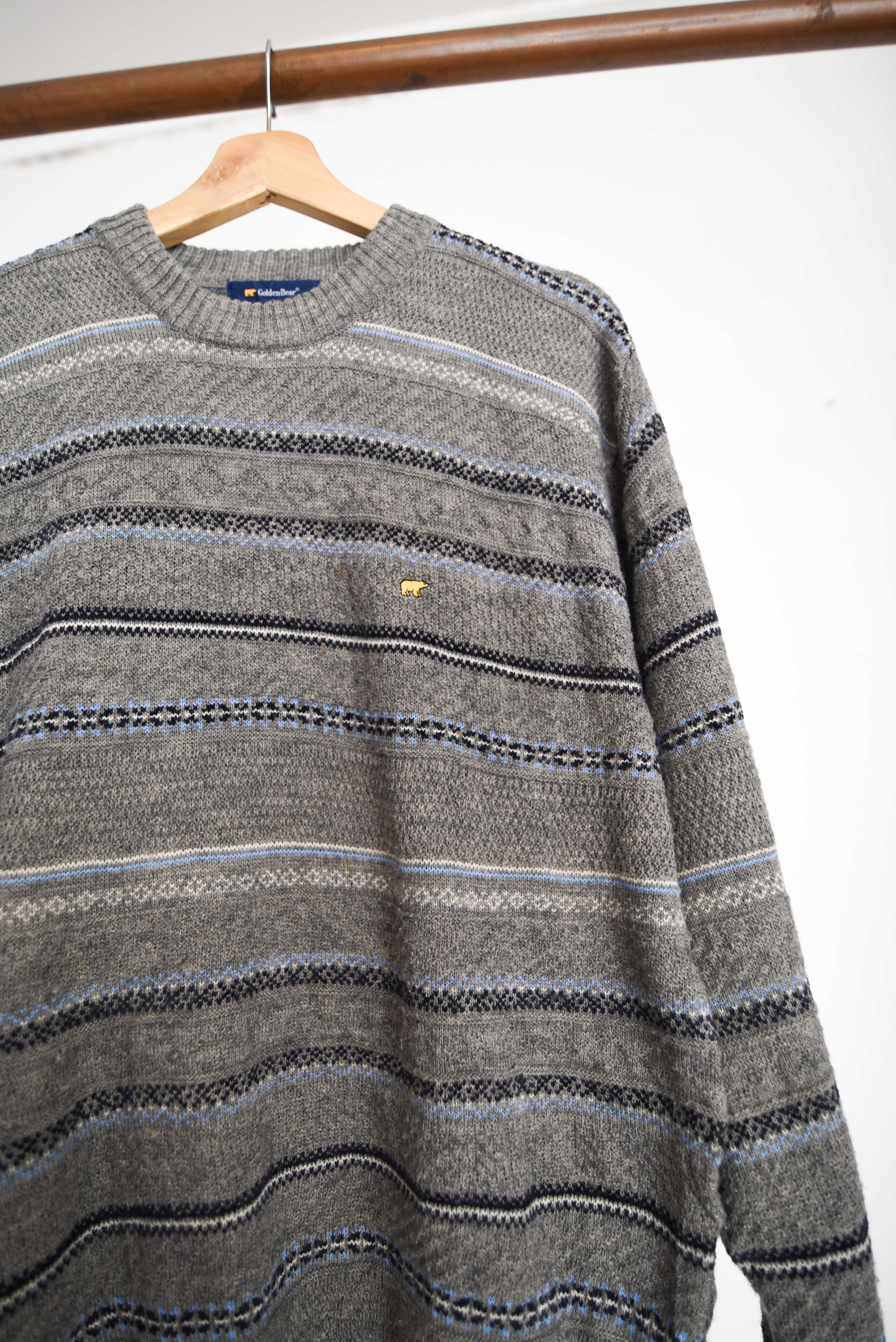 Chaleco gris rayado 90s