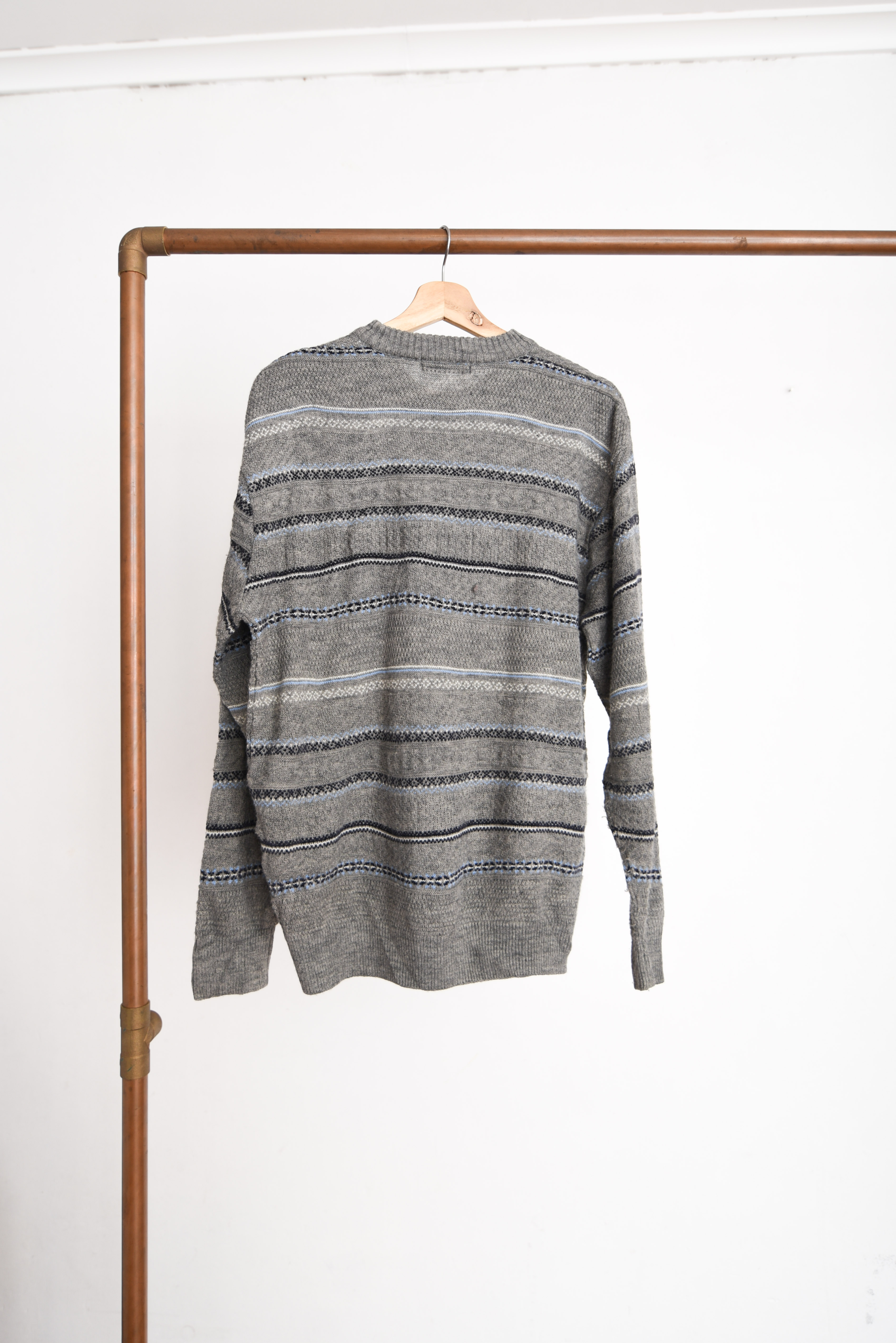 Chaleco gris rayado 90s