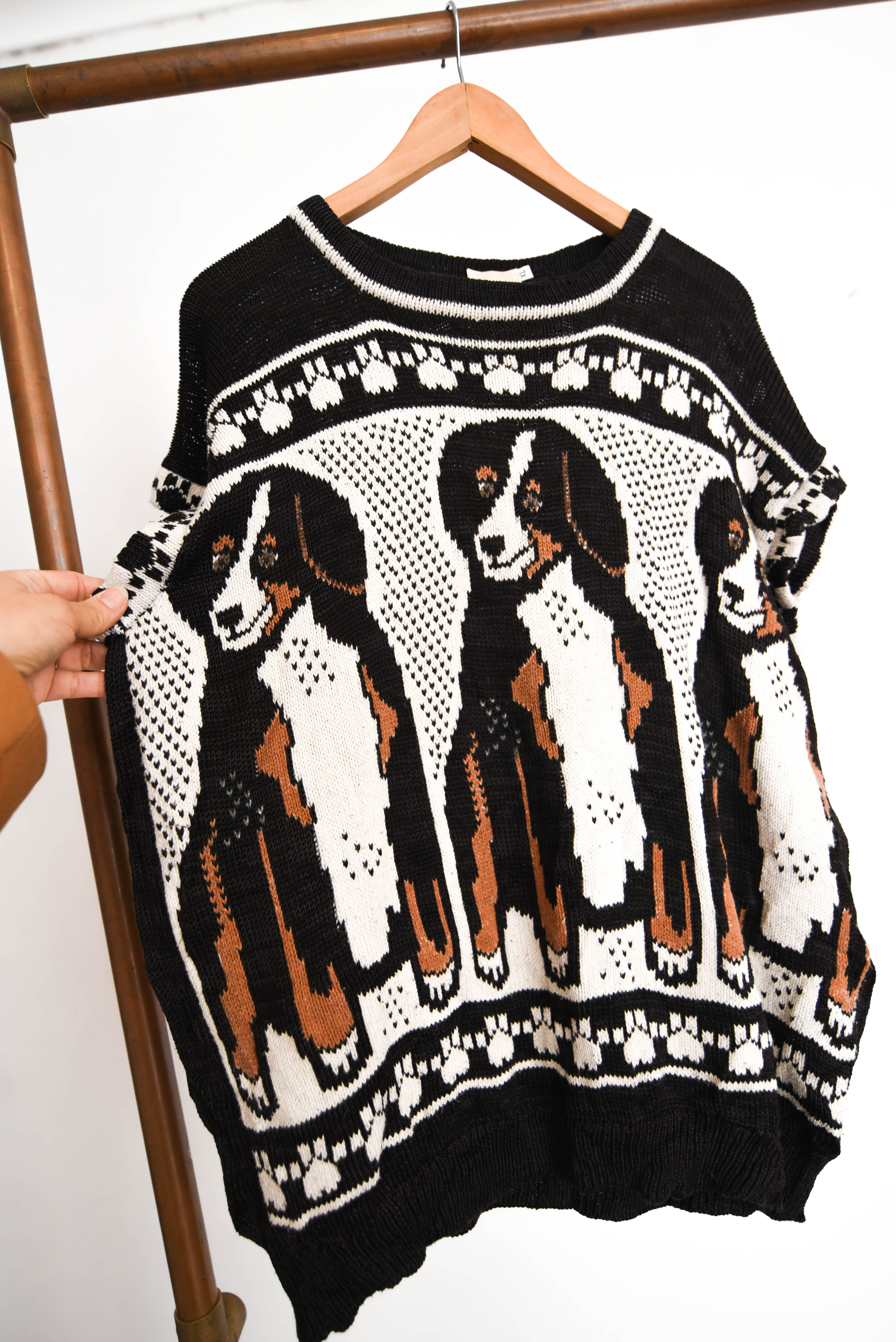 Chaleco negro perritos 
