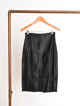 Falda eco cuero black