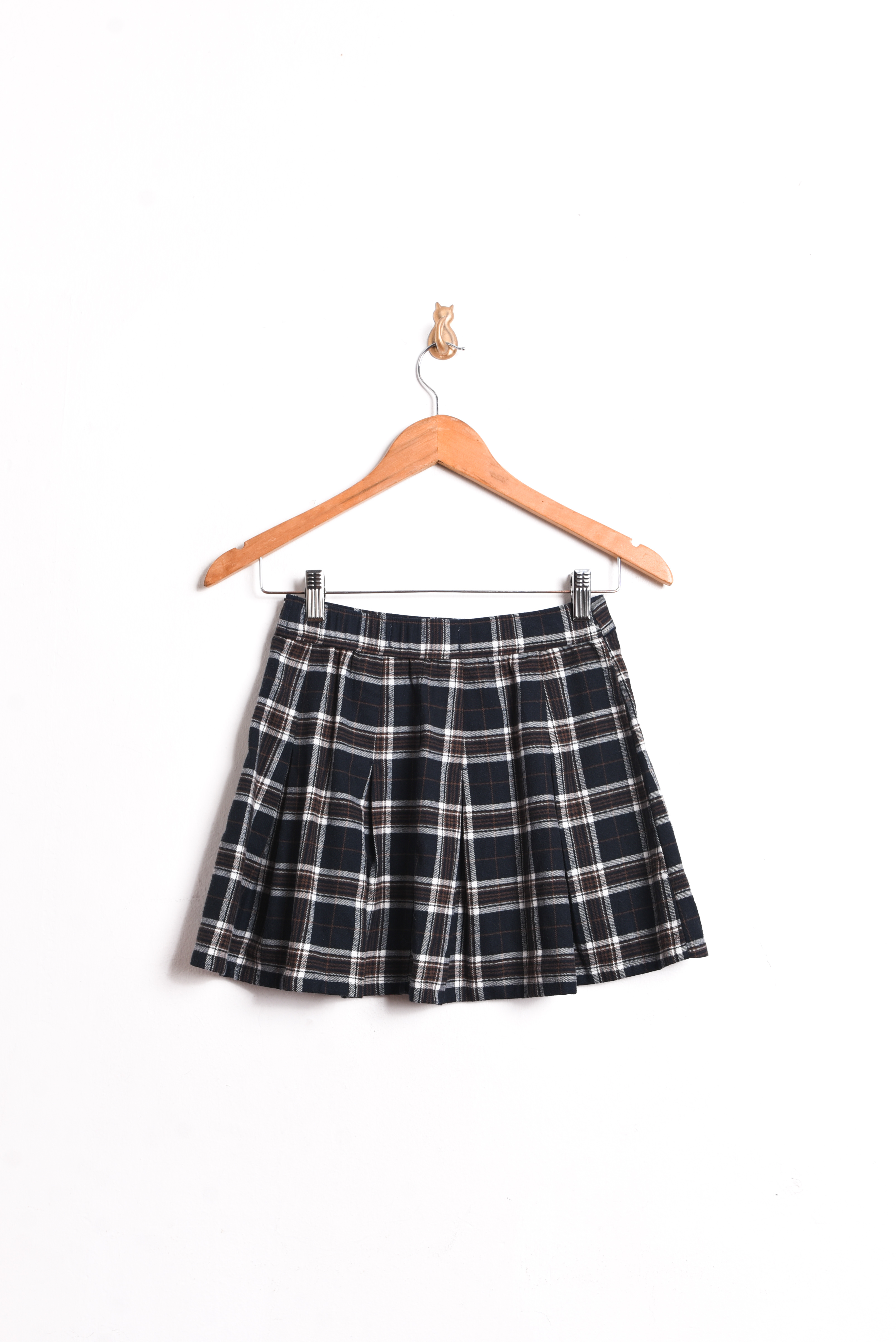 Mini falda navy tartán
