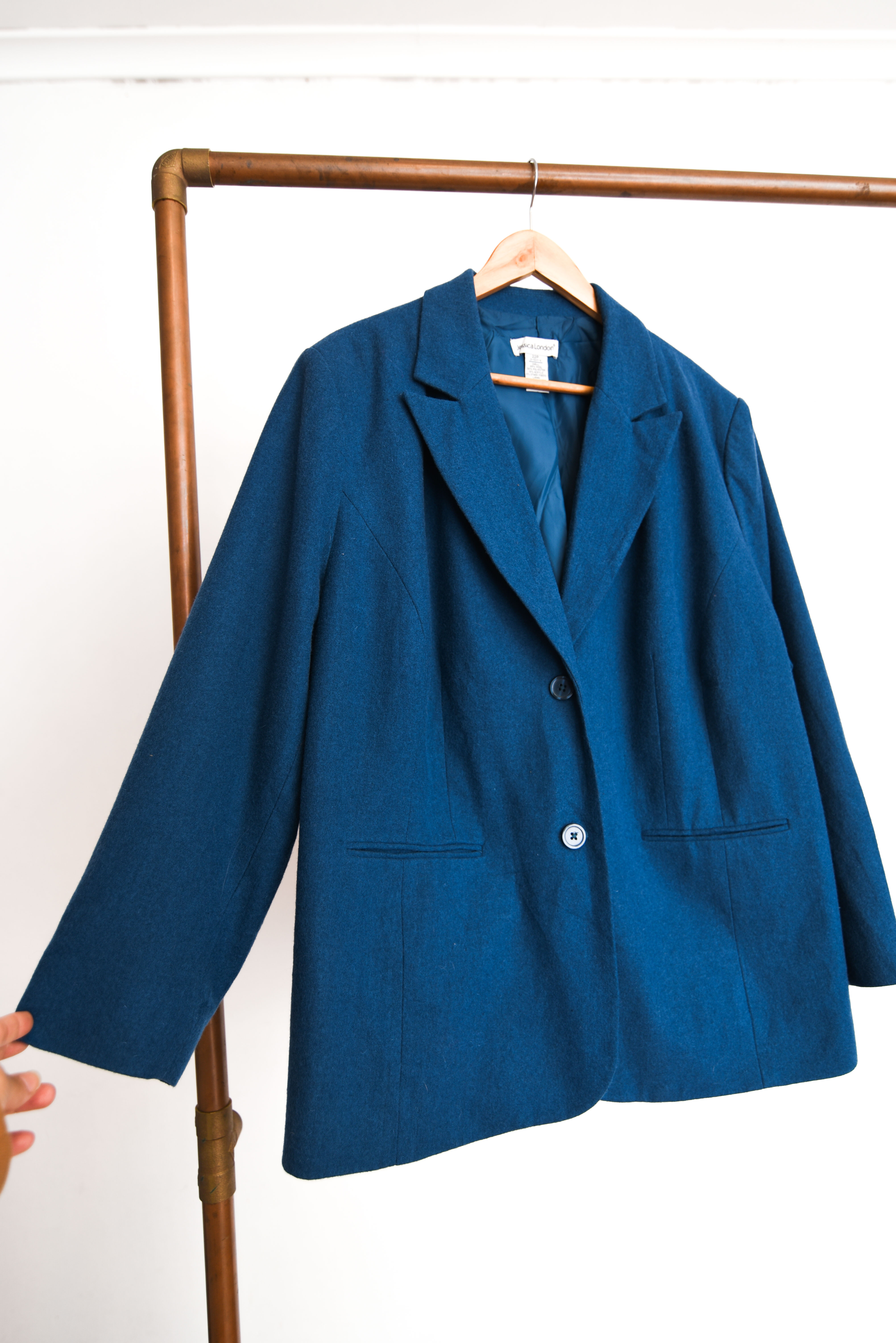 Blazer cerulean blue lana