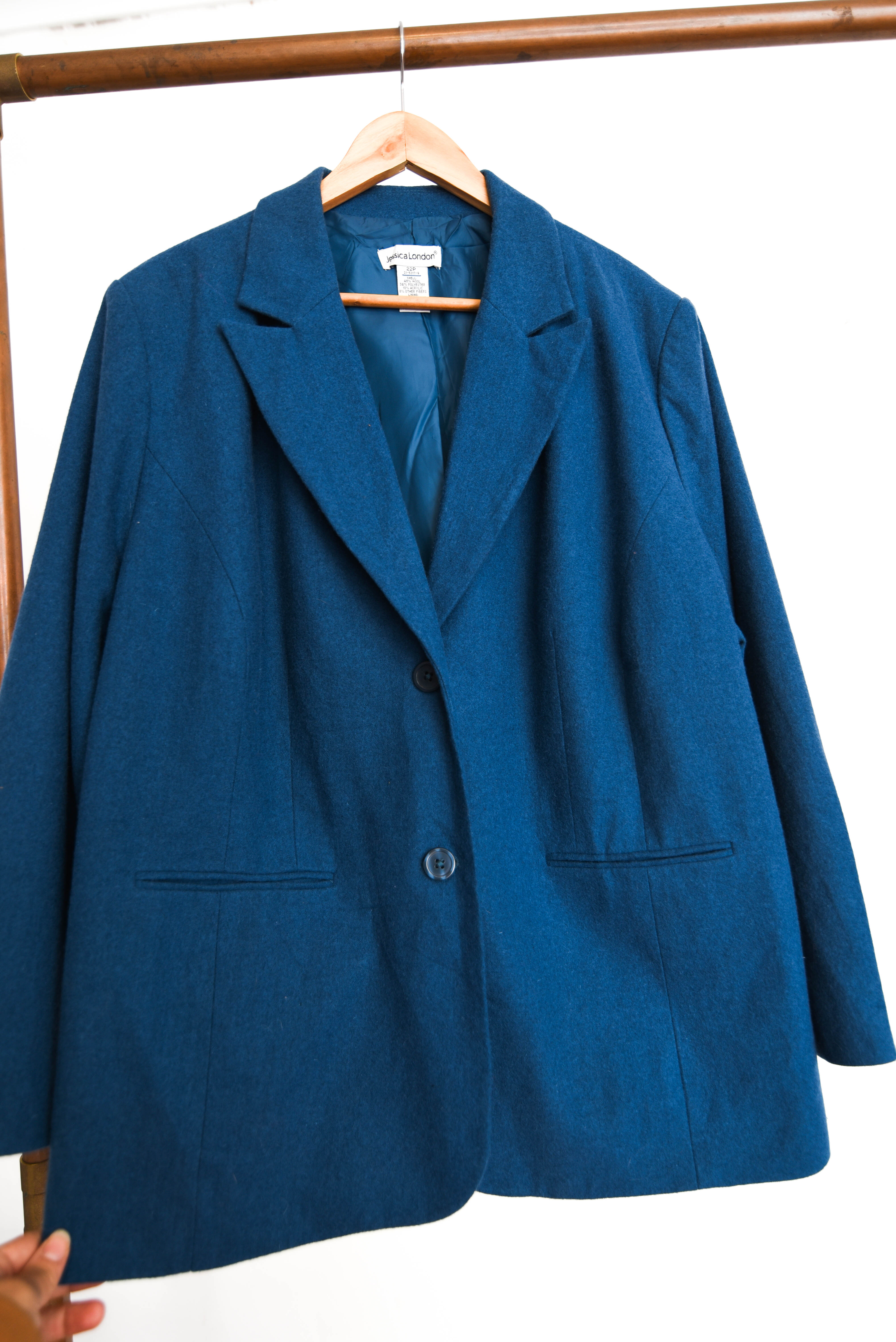 Blazer cerulean blue lana