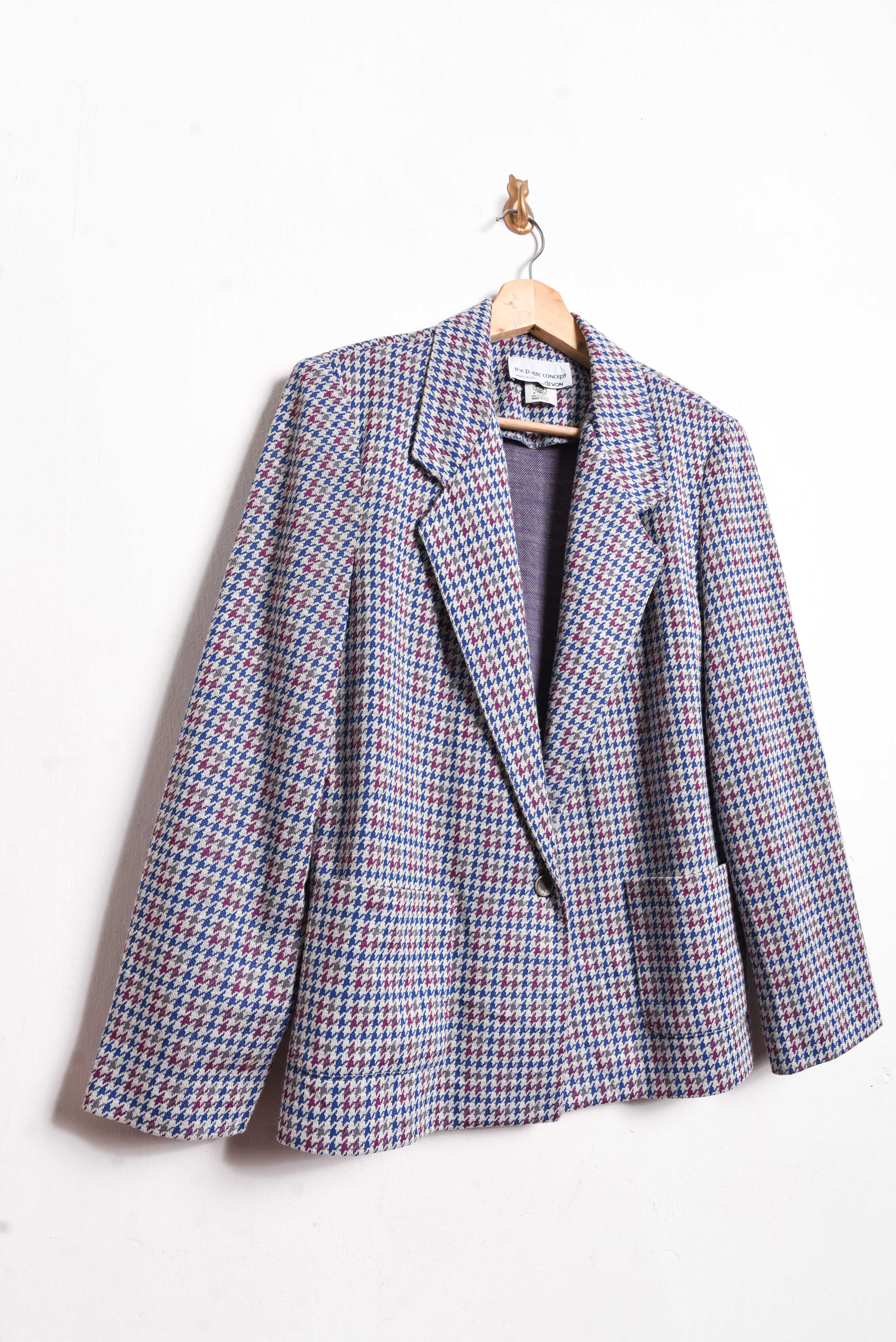 Blazer pata de gallo baby blue