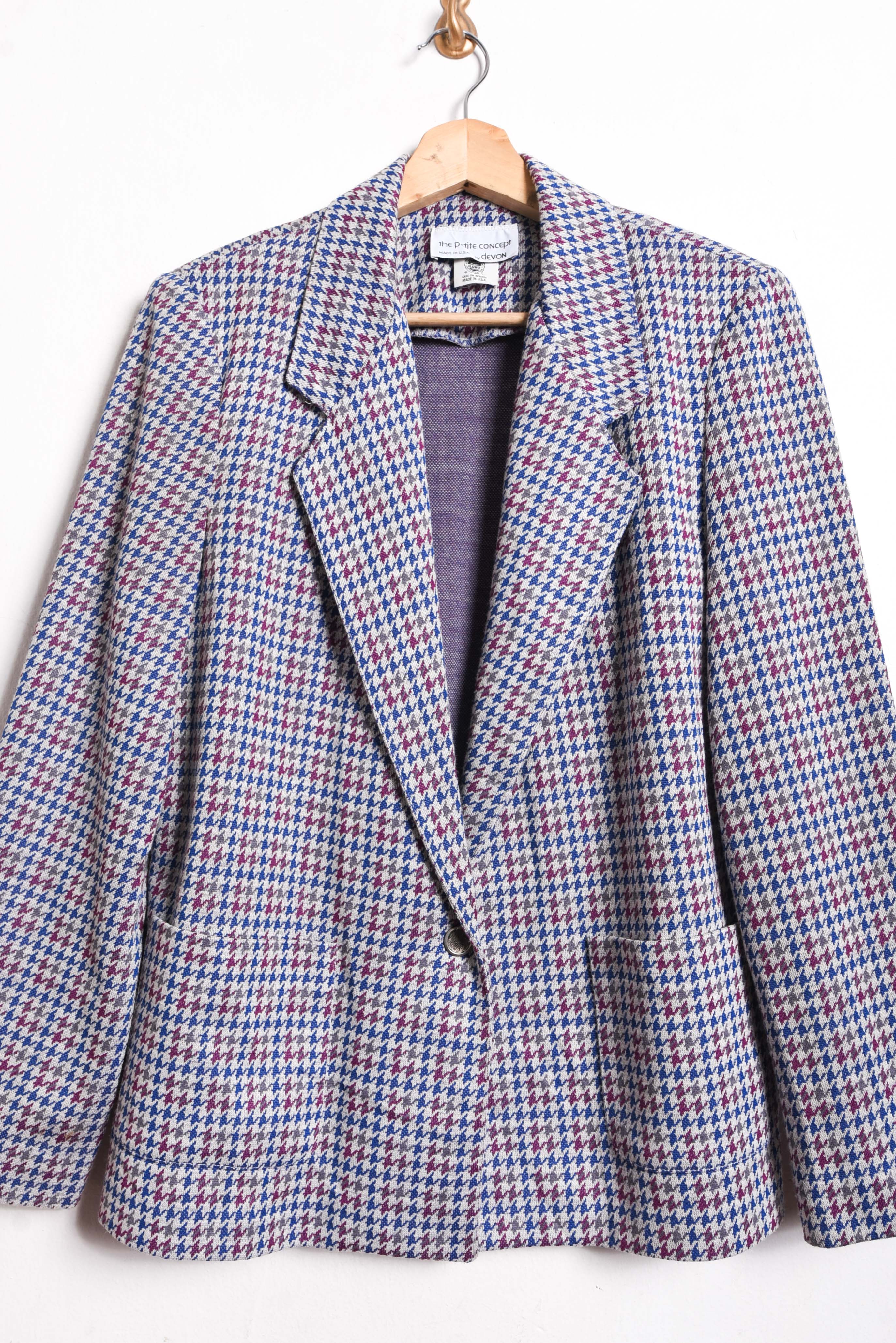 Blazer pata de gallo baby blue