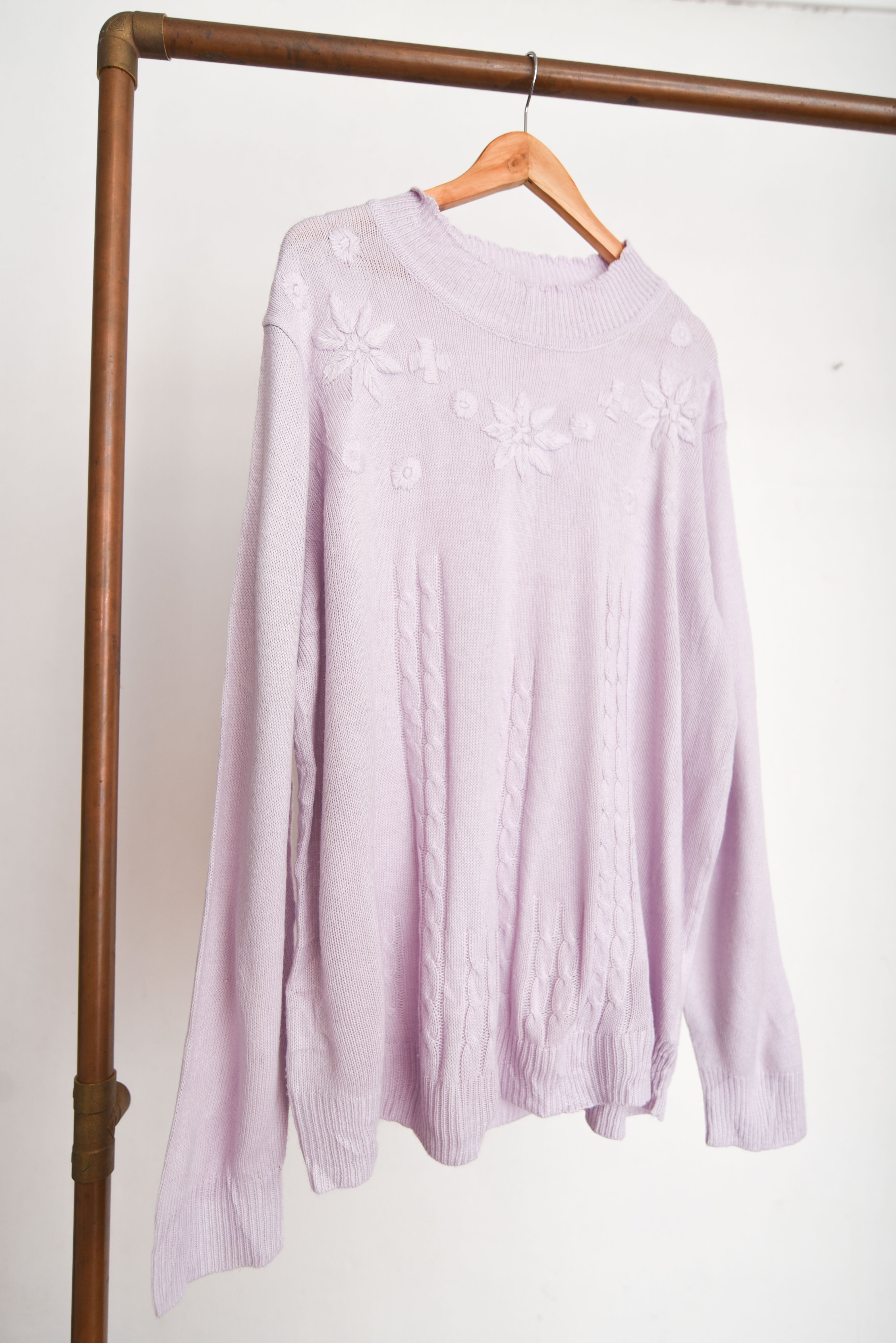 Chaleco vintage lila bordado
