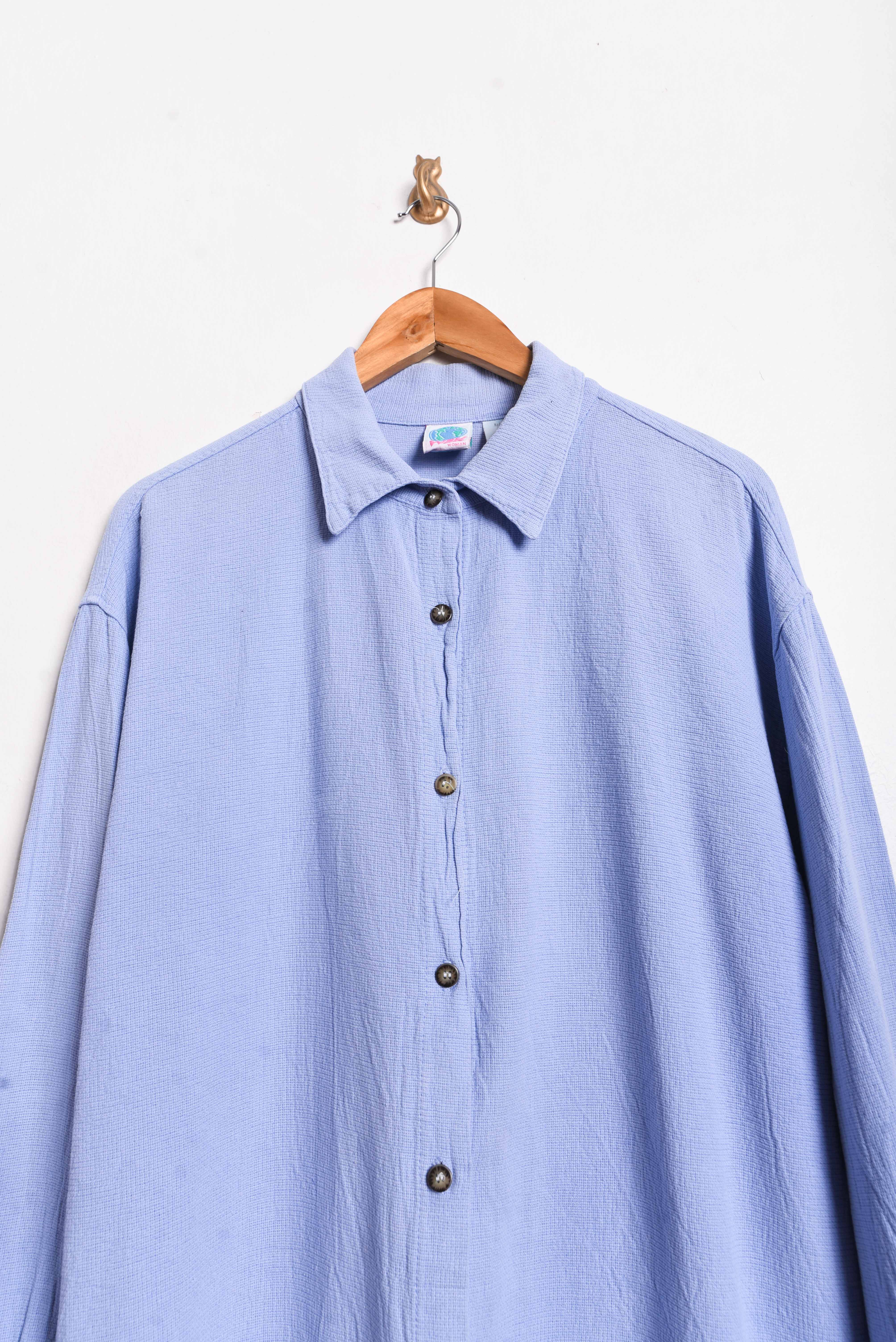 Camisa periwinkle botones 90s