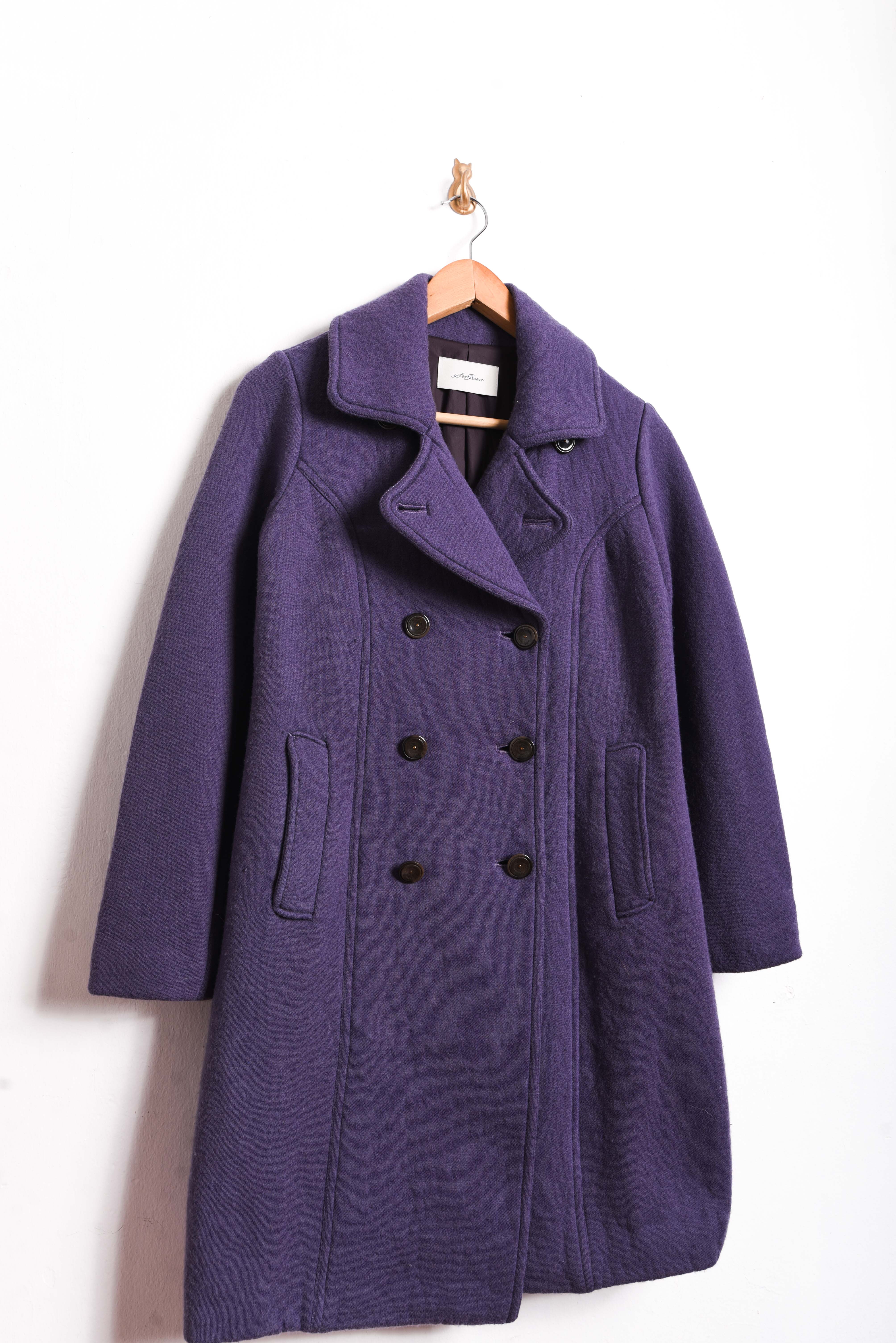 Abrigo purple lana botones