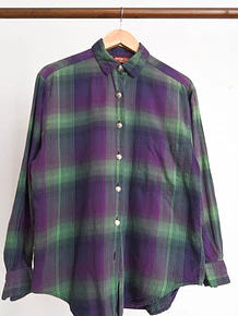 Camisa 90s tartán purple green