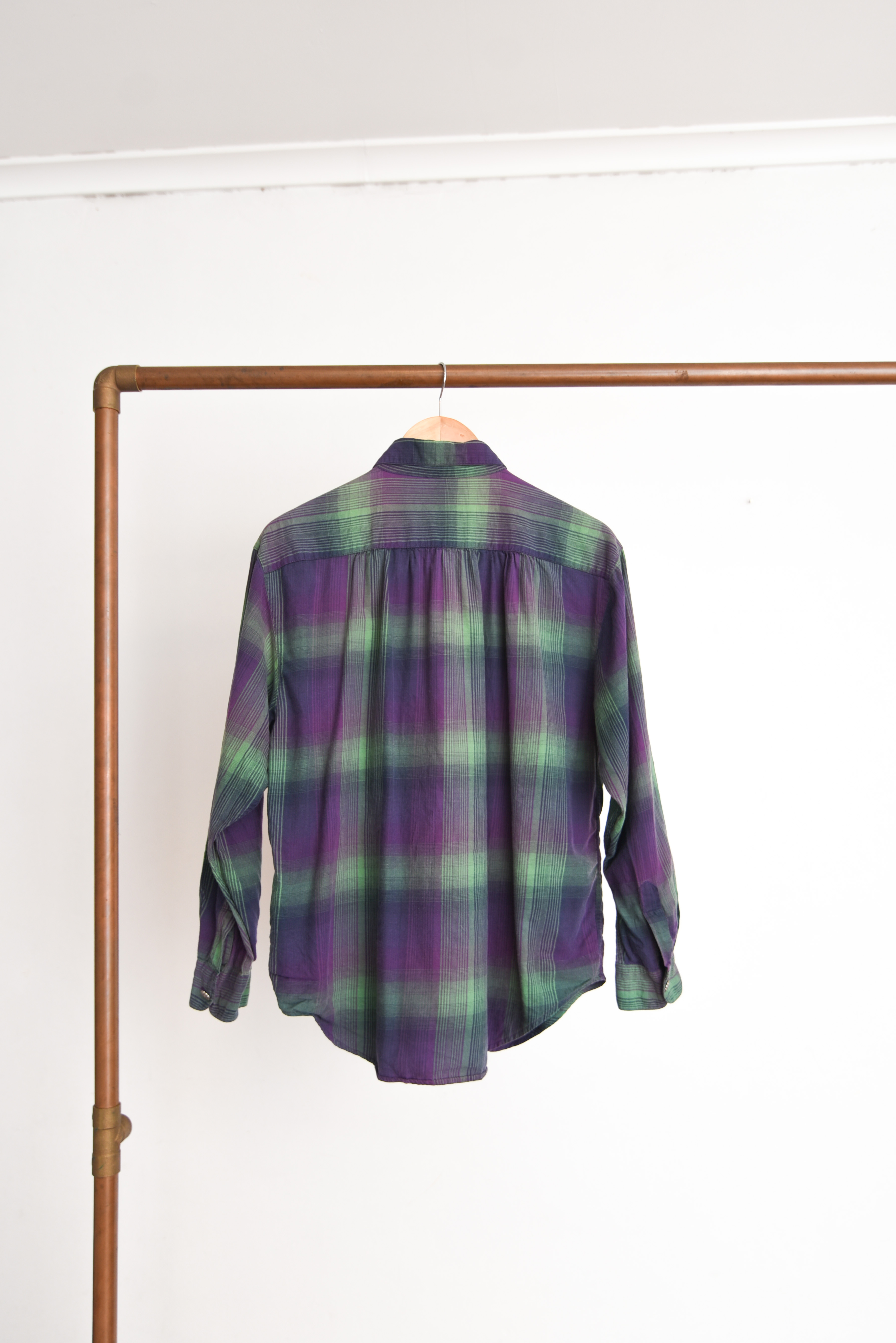 Camisa 90s tartán purple green