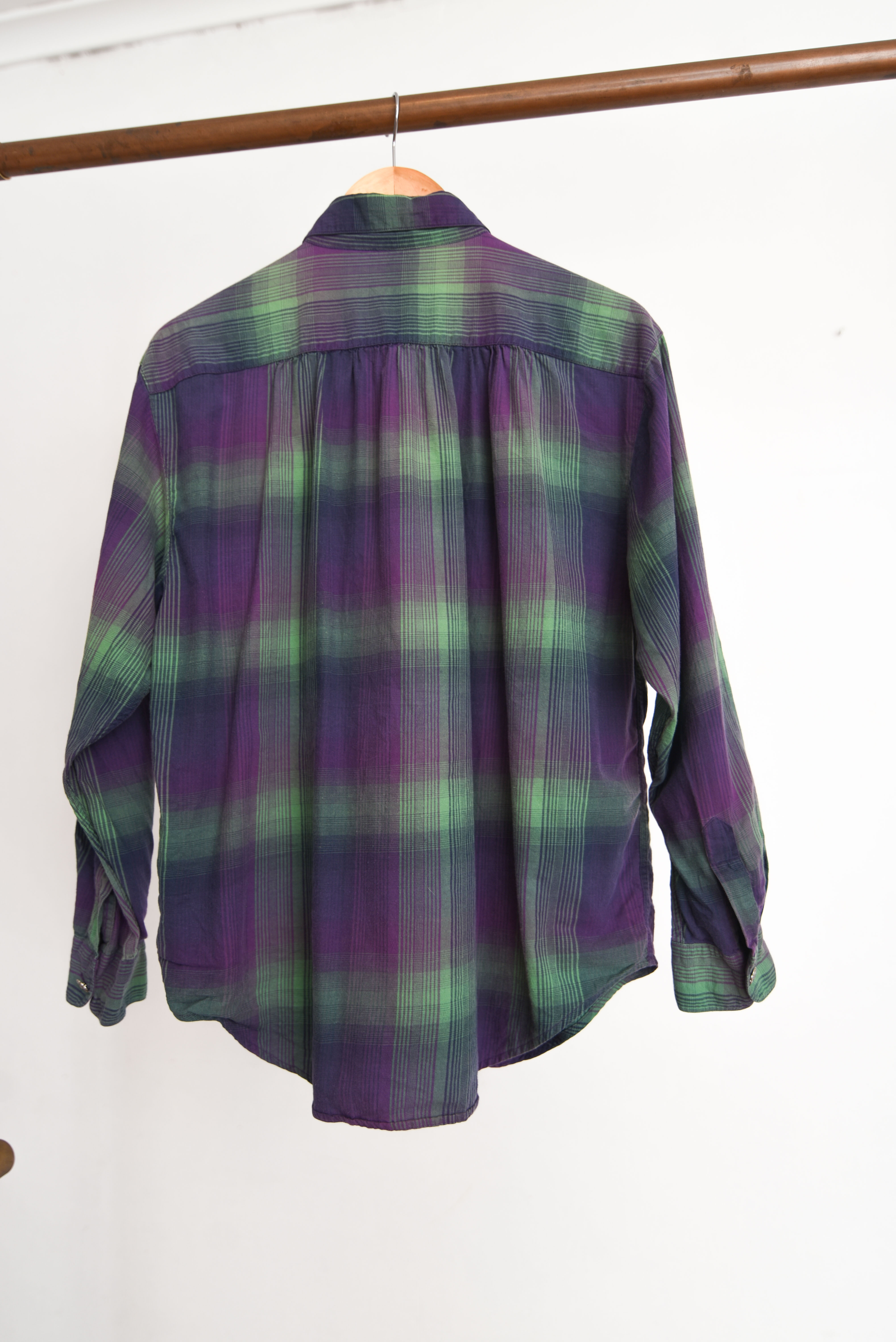 Camisa 90s tartán purple green