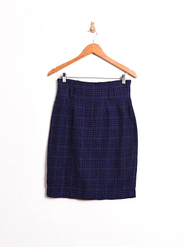 Falda pata de gallo morada