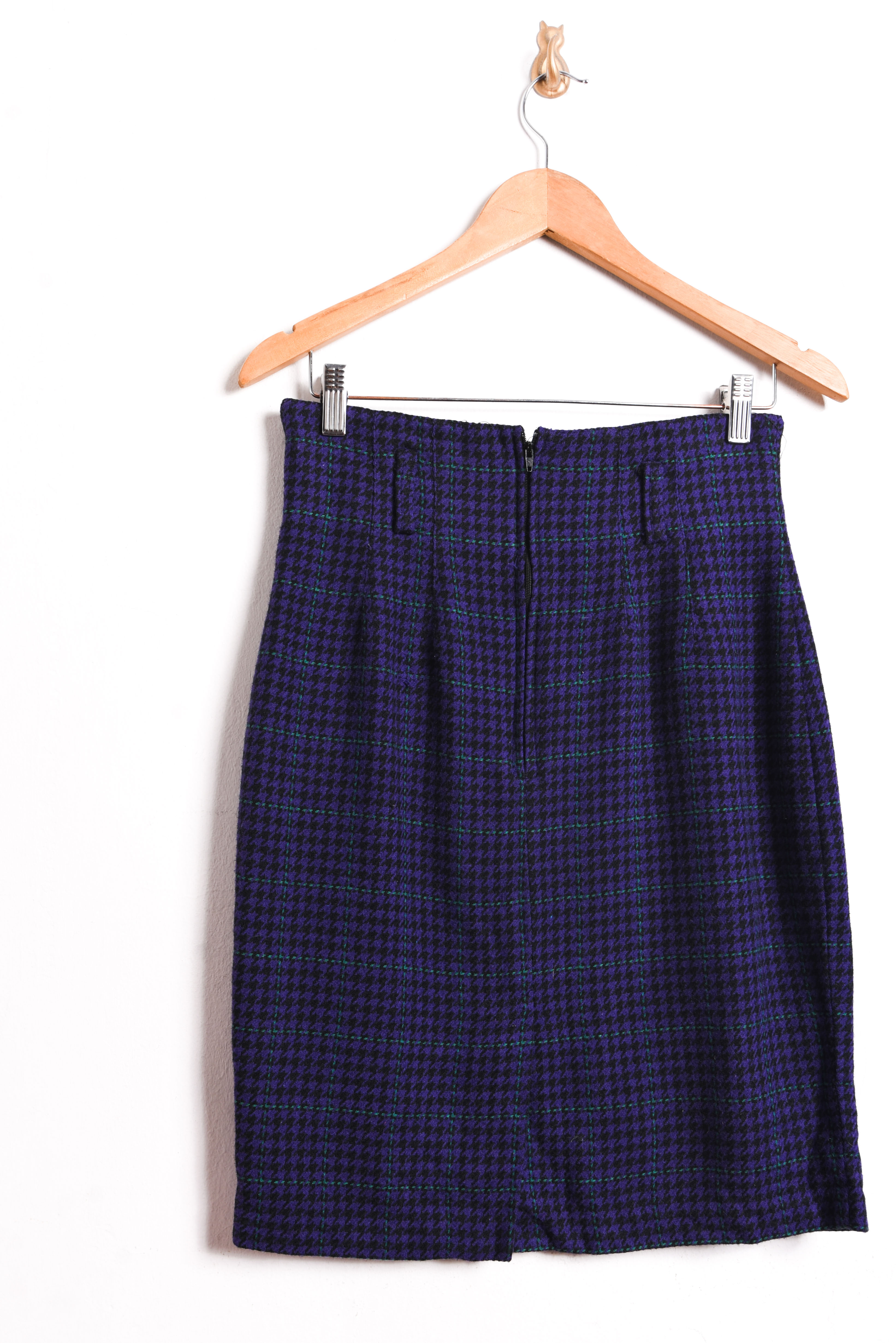 Falda pata de gallo morada