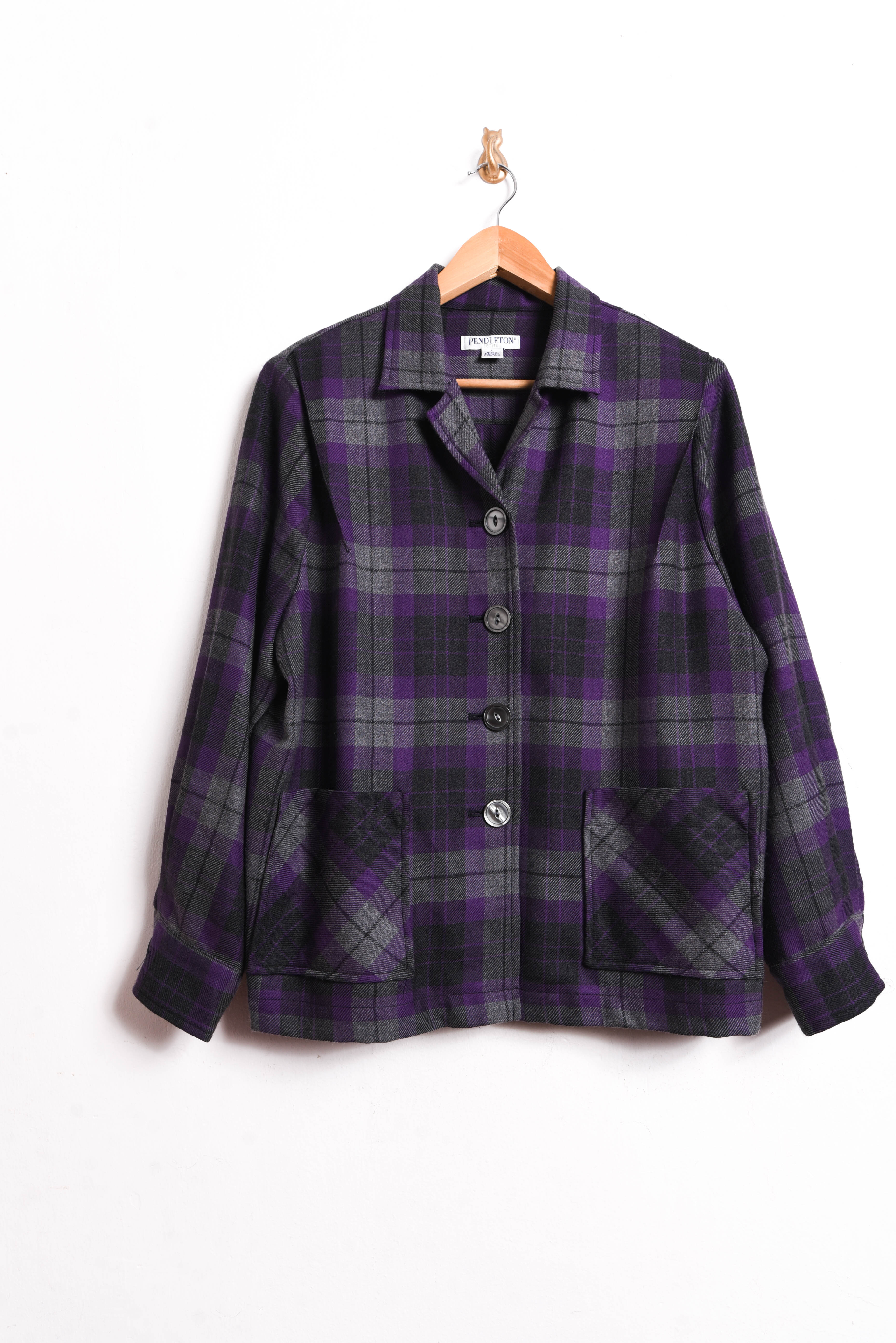 Chaqueta tartán grafito Pendleton lana