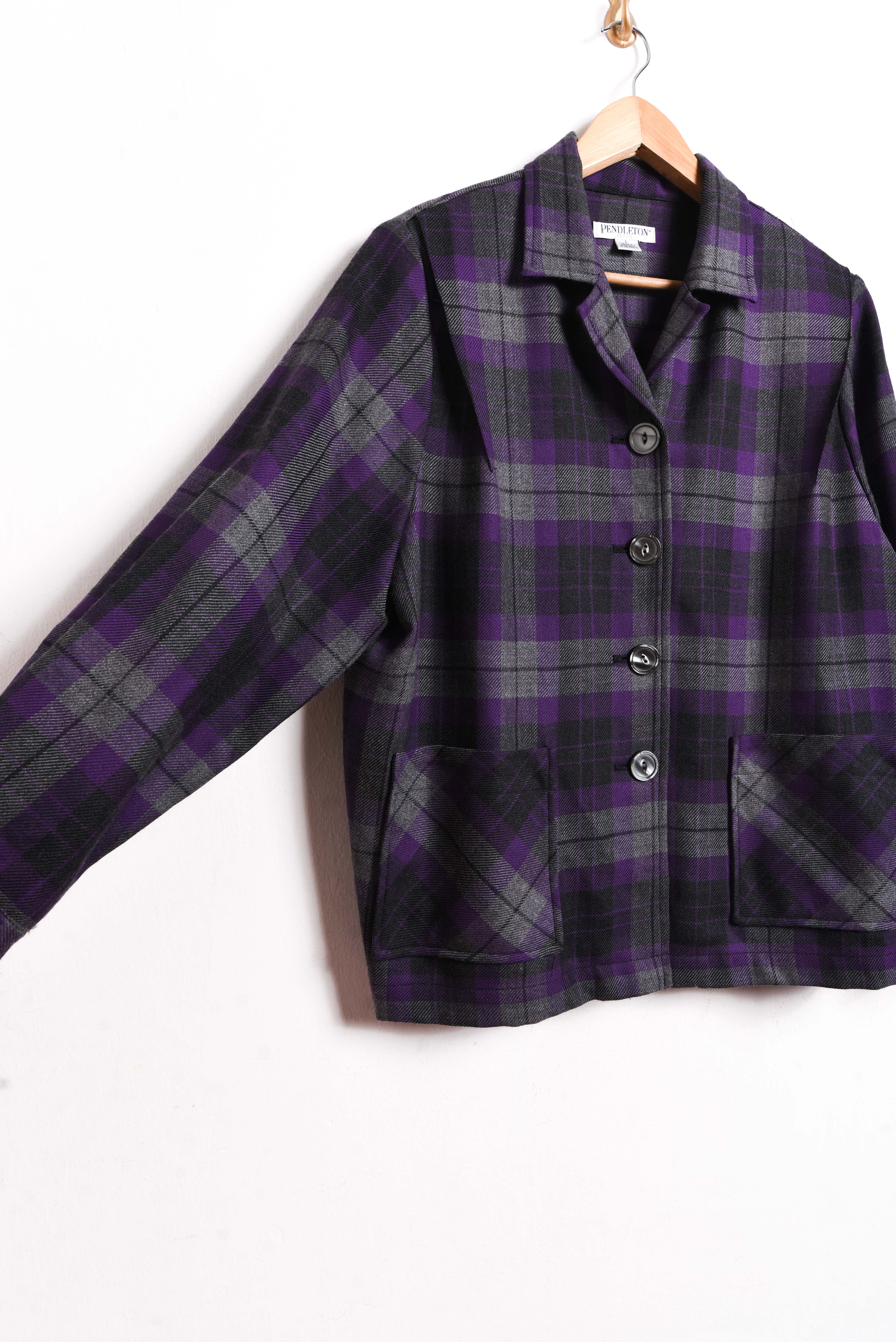 Chaqueta tartán grafito Pendleton lana