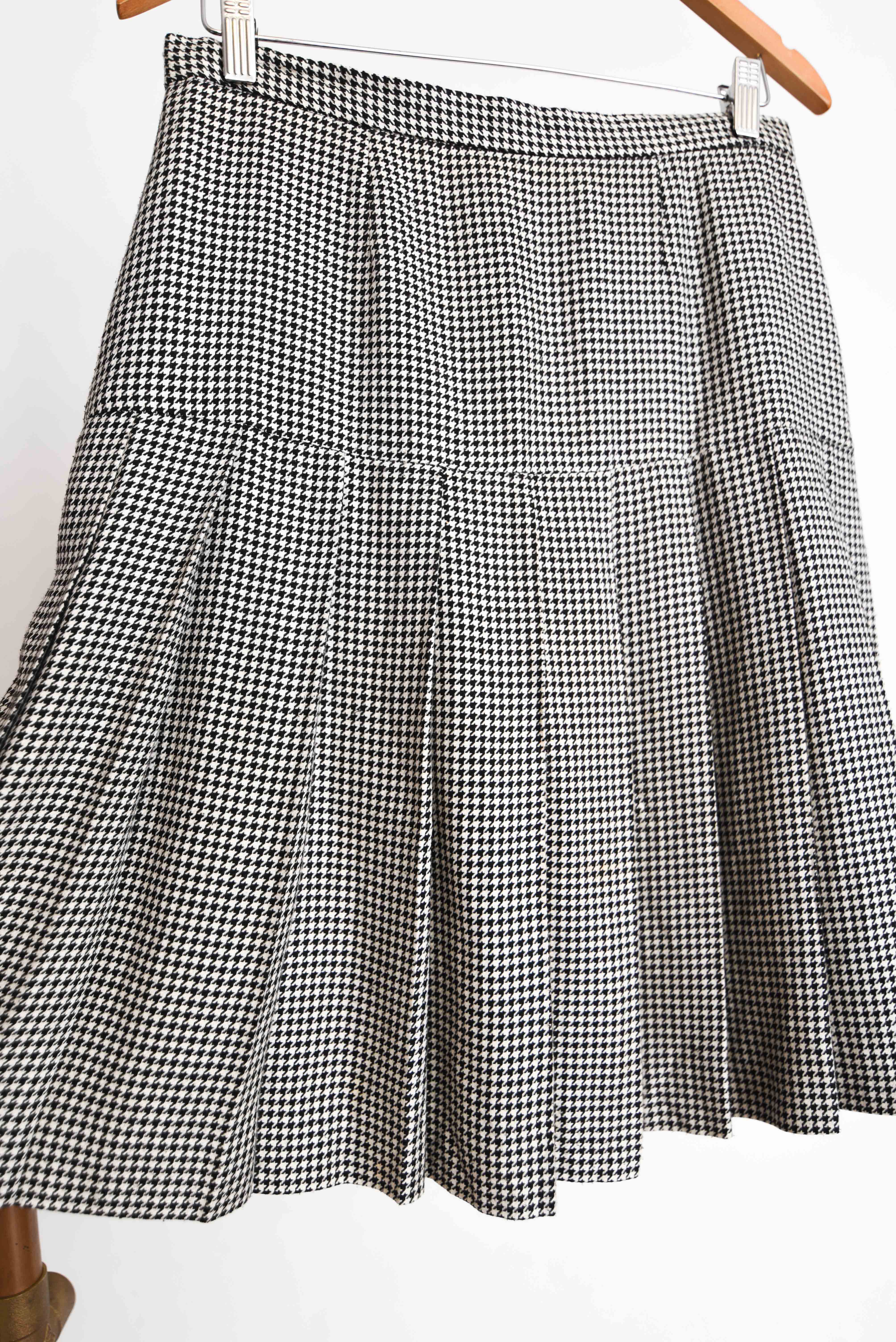 Falda pata de gallo tablas vintage