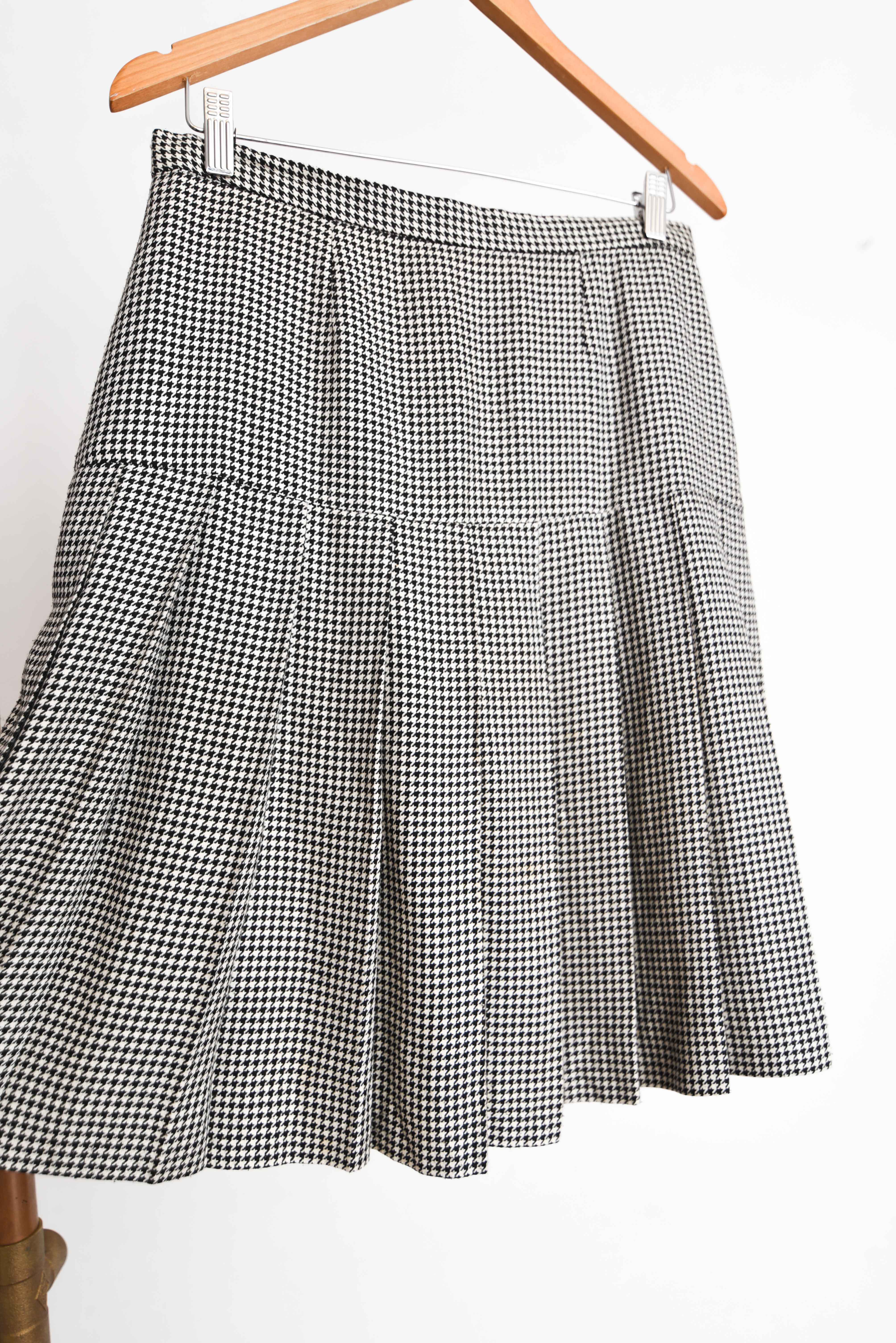 Falda pata de gallo tablas vintage