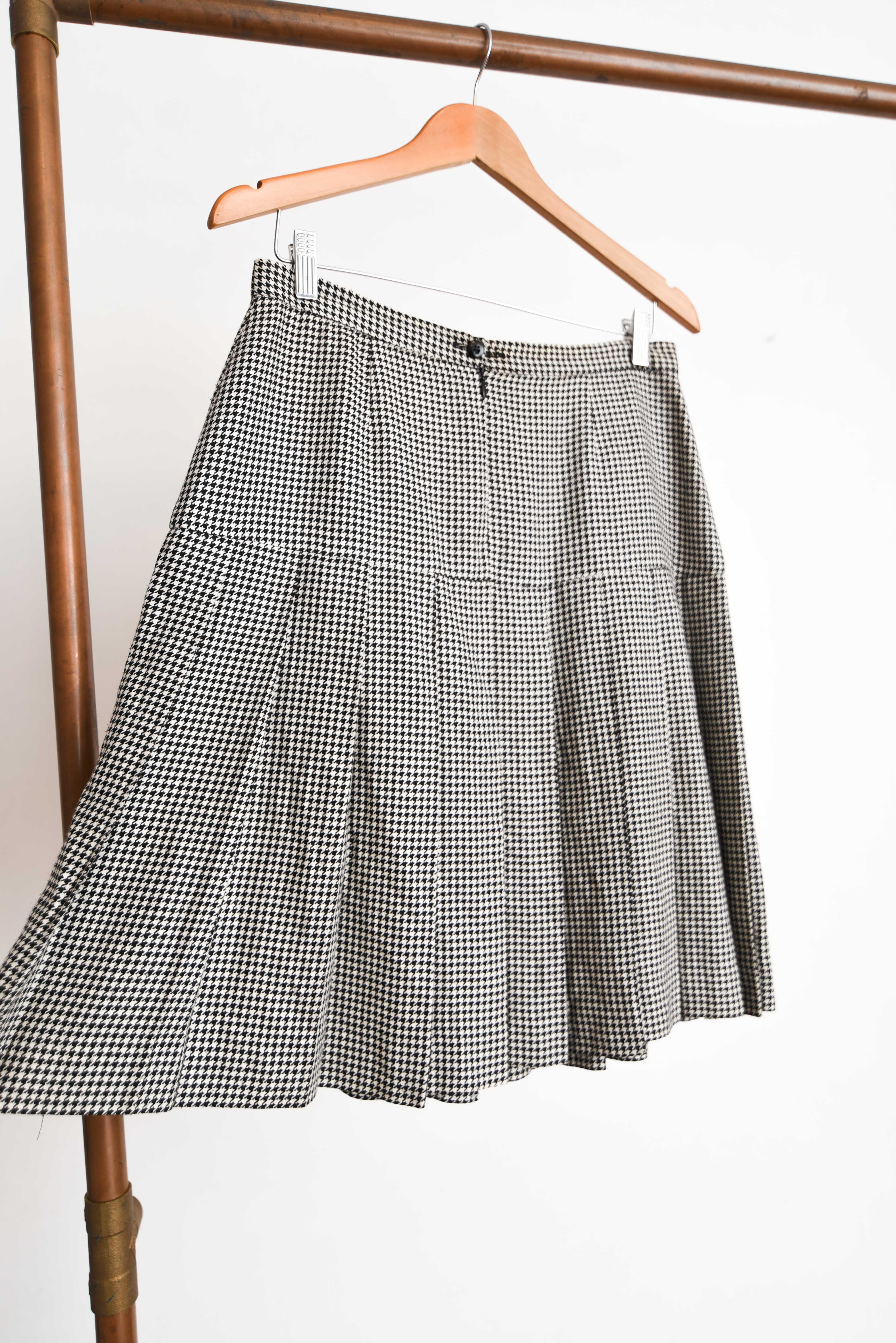 Falda pata de gallo tablas vintage