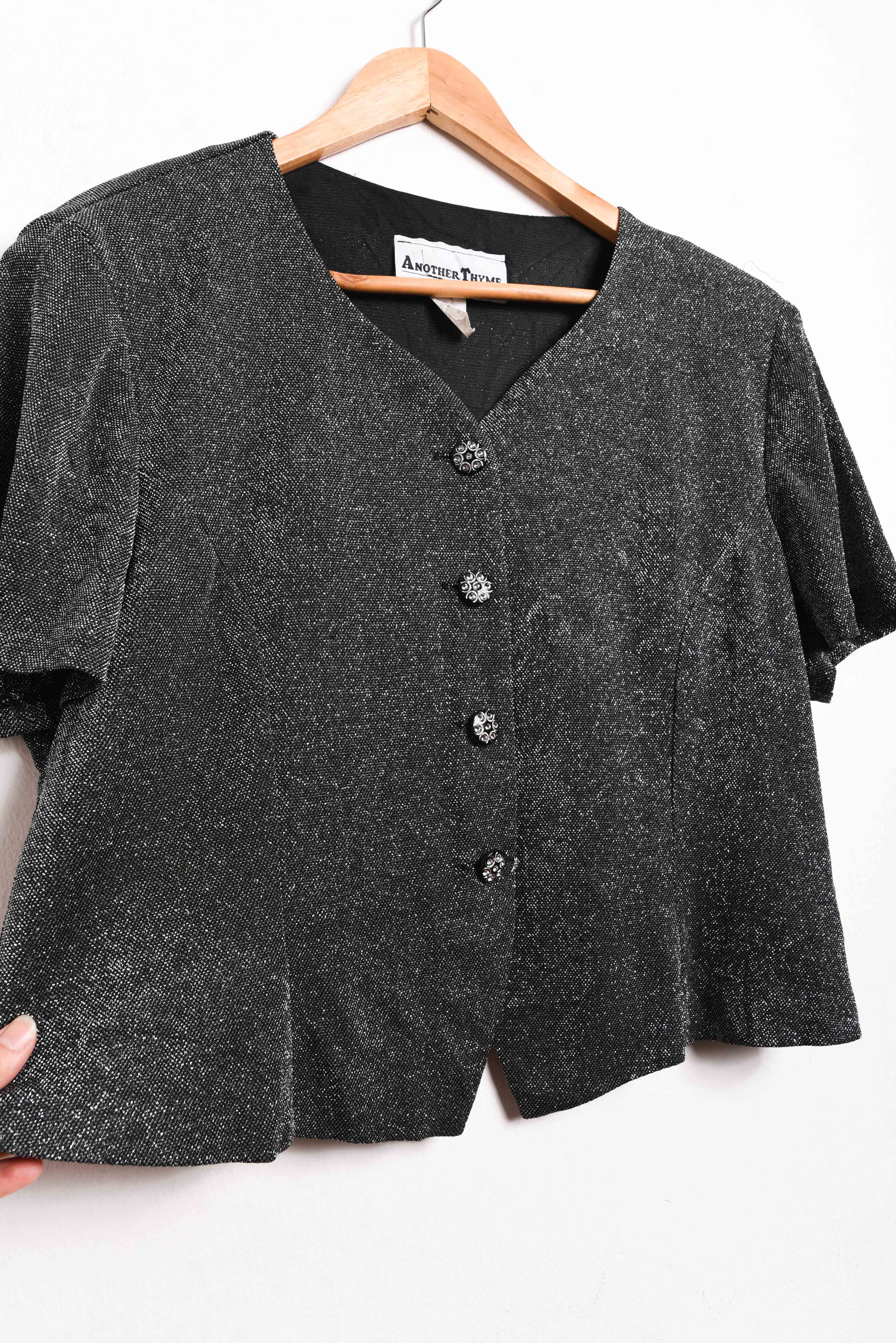 Blusa shiny lurex 90s