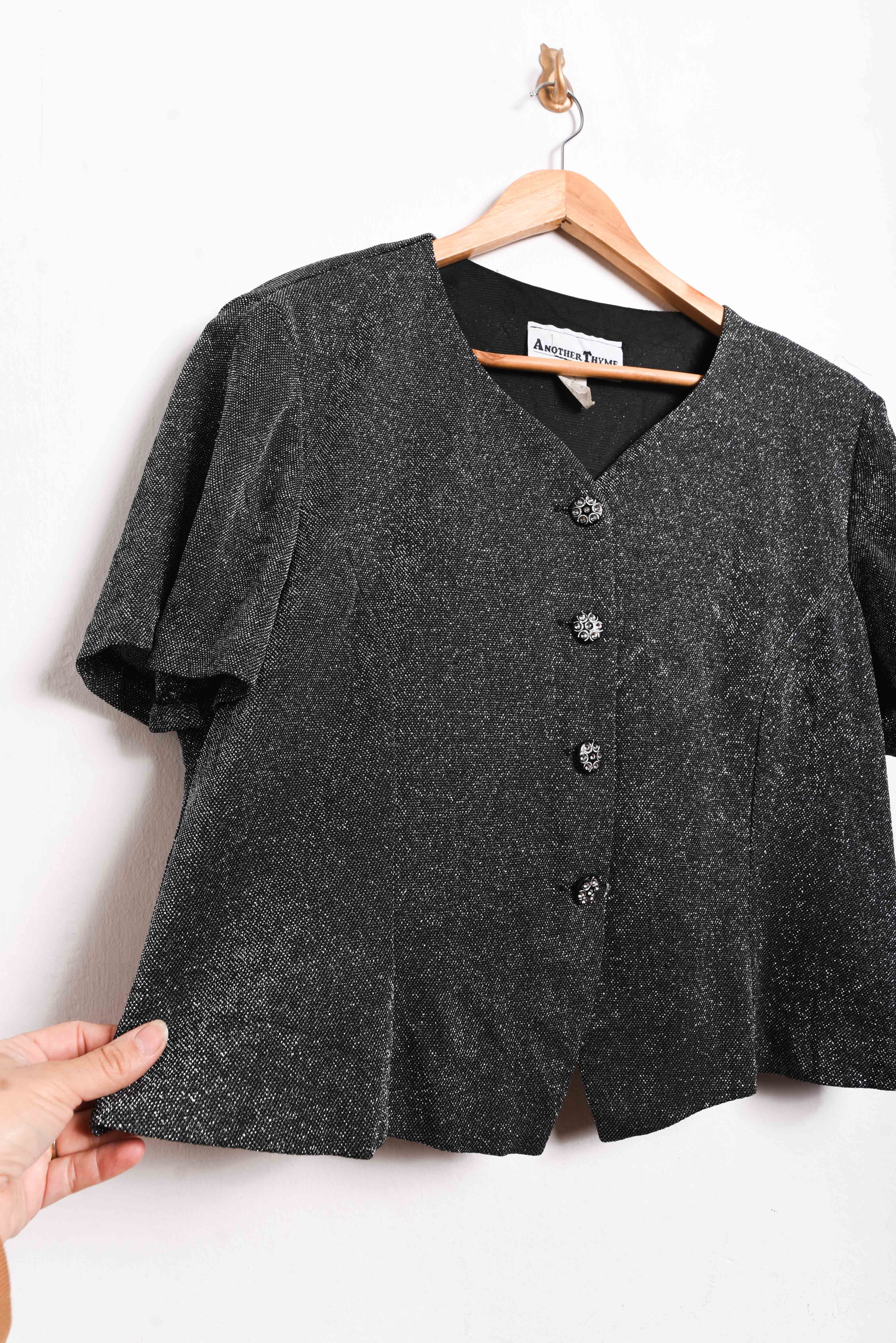 Blusa shiny lurex 90s