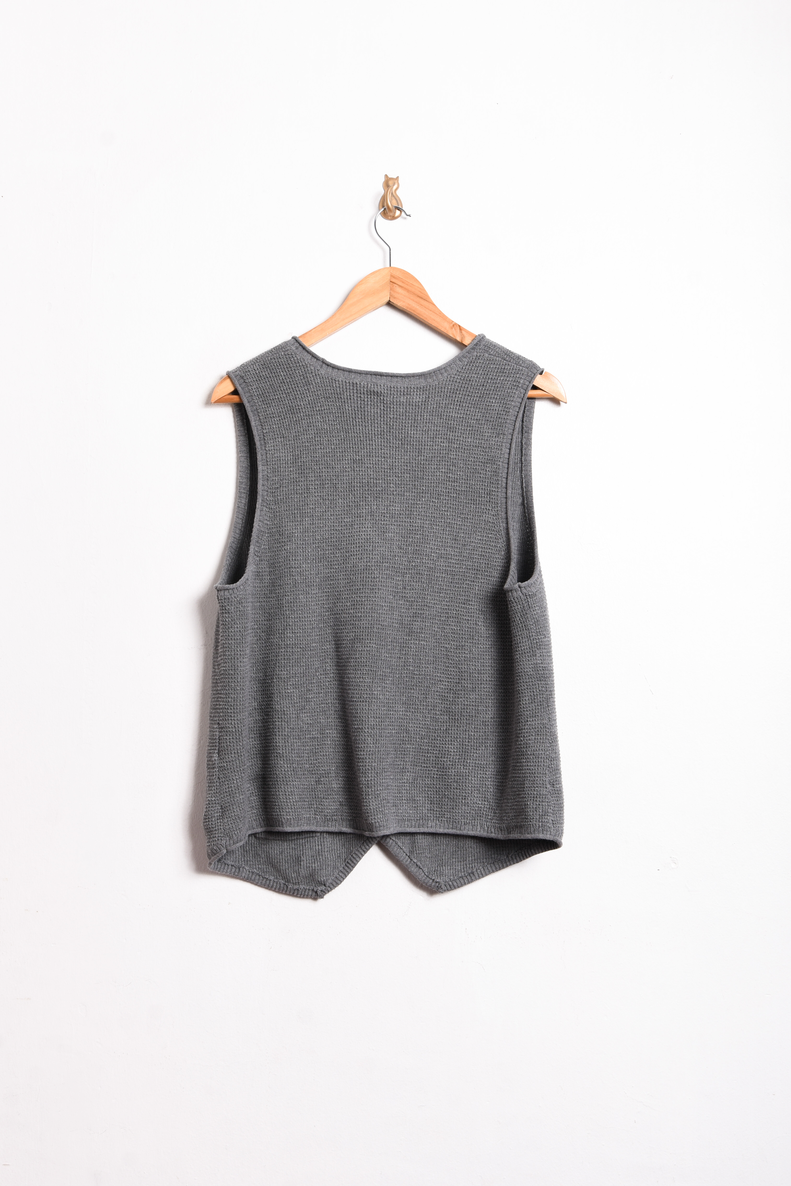 Sweater vest gris botones