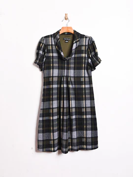 Vestido verde tartán