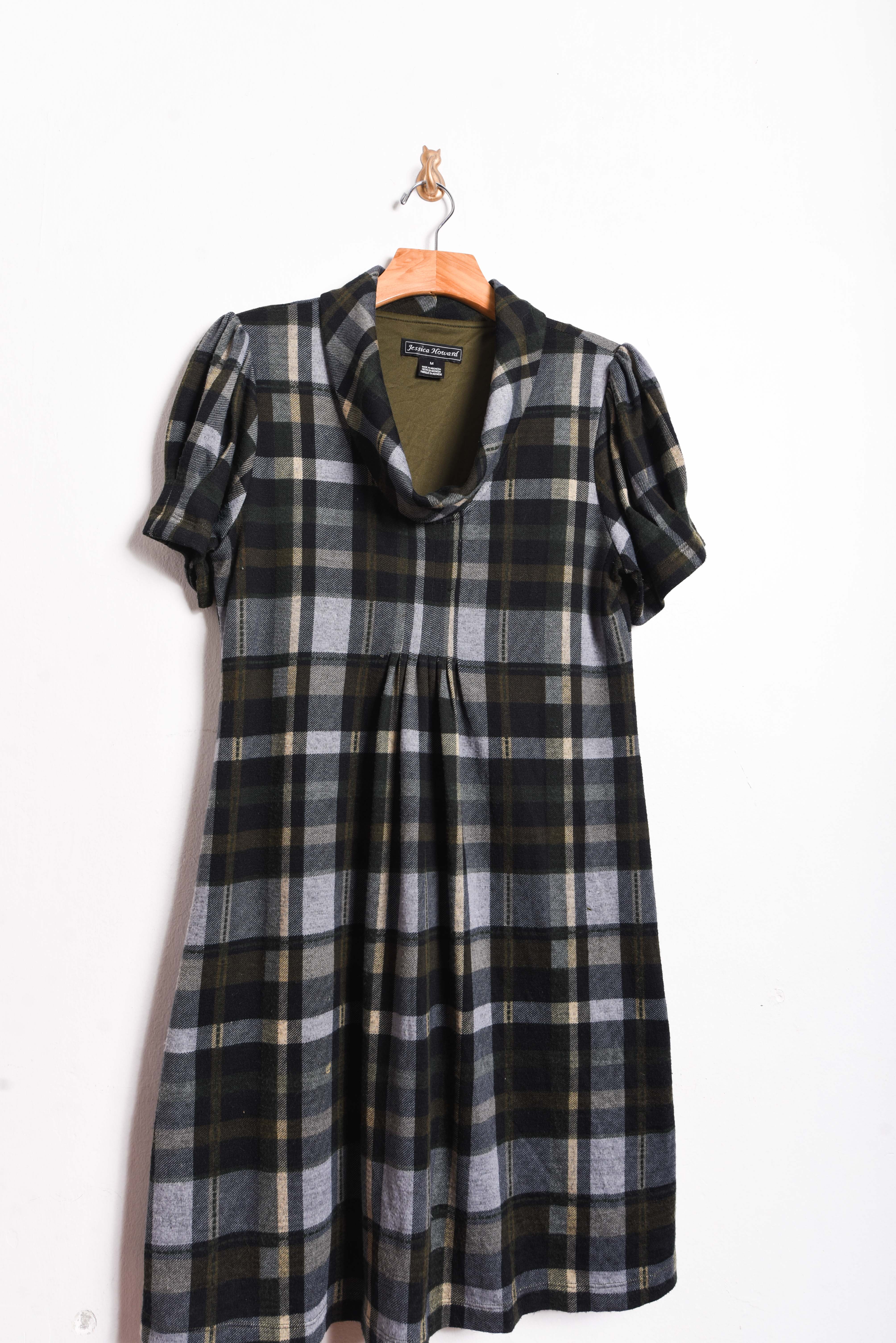 Vestido verde tartán