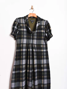 Vestido verde tartán