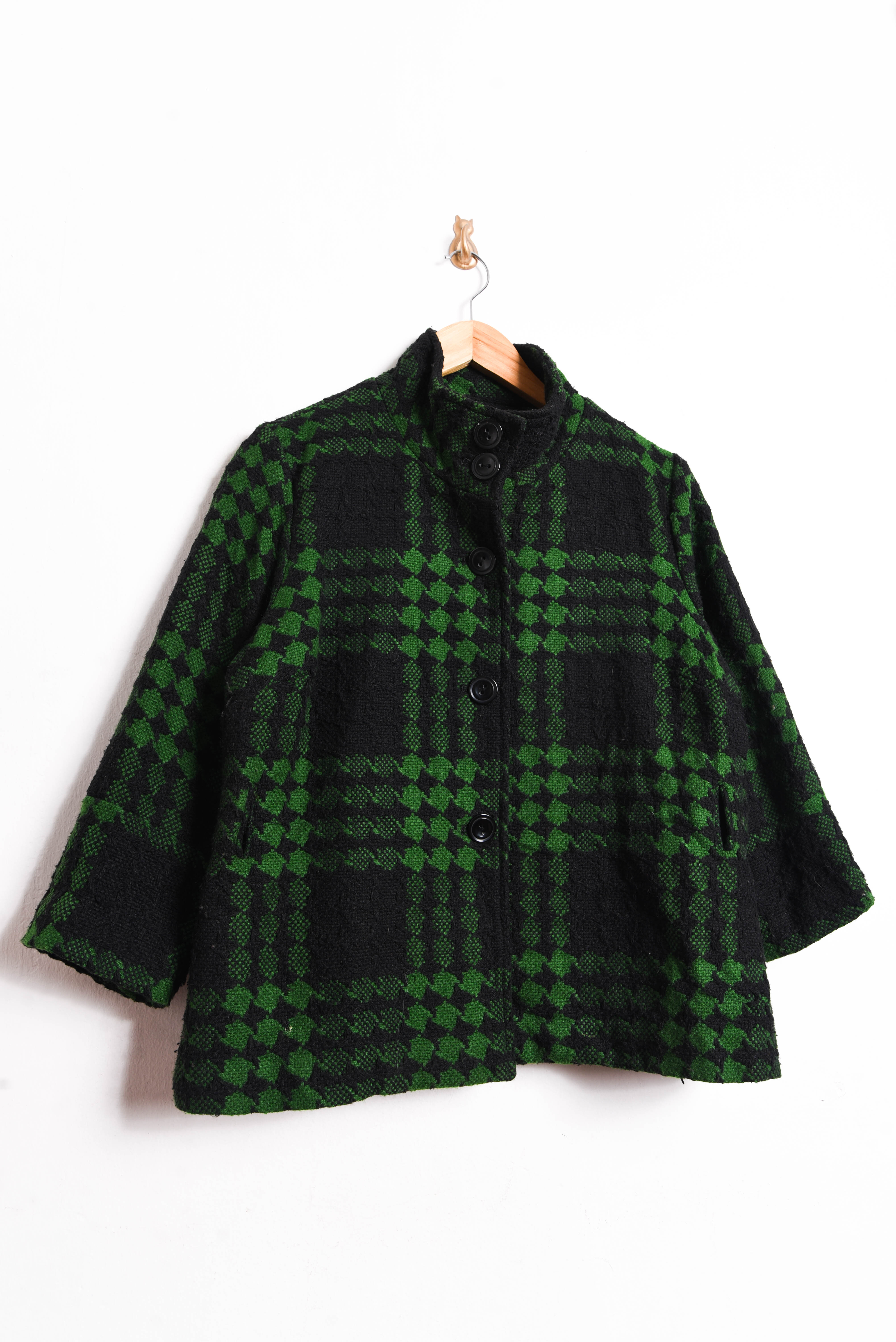 Chaqueta green tartán botones