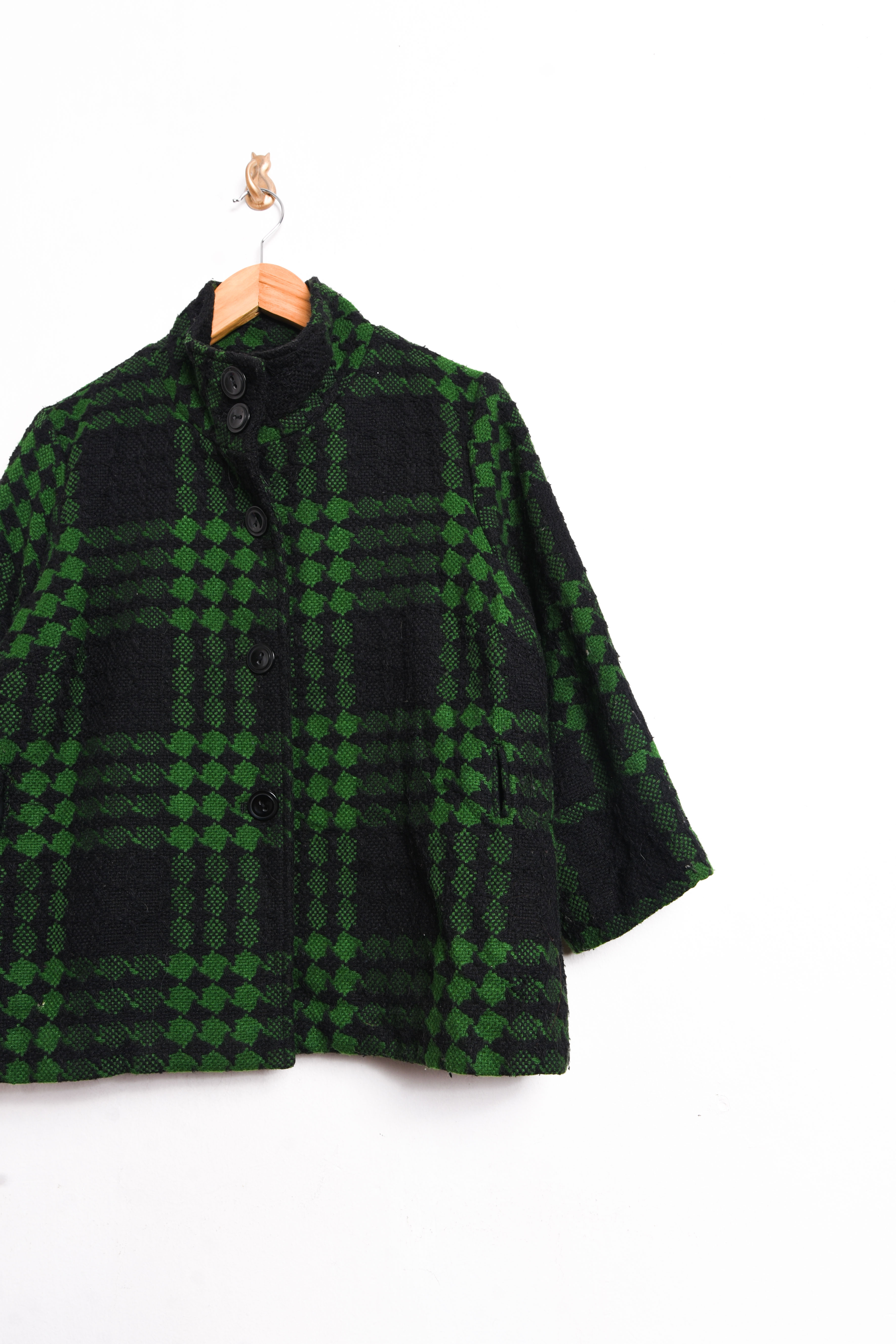 Chaqueta green tartán botones