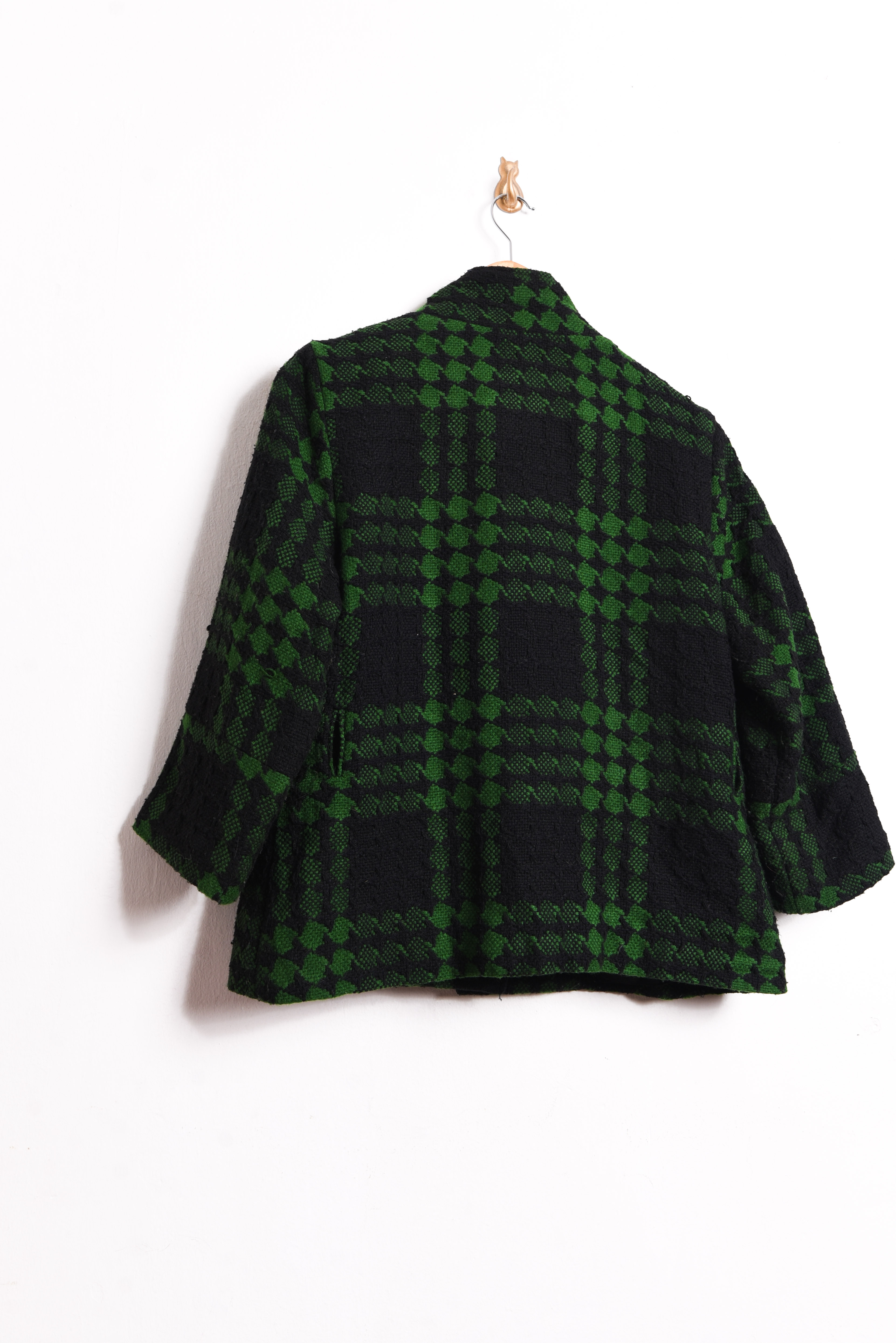 Chaqueta green tartán botones