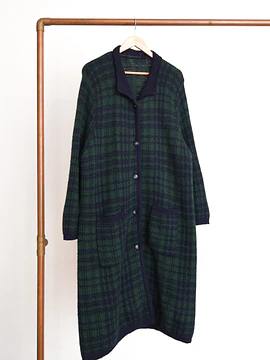 Maxi cardigan navy green vintage
