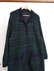 Maxi cardigan navy green vintage