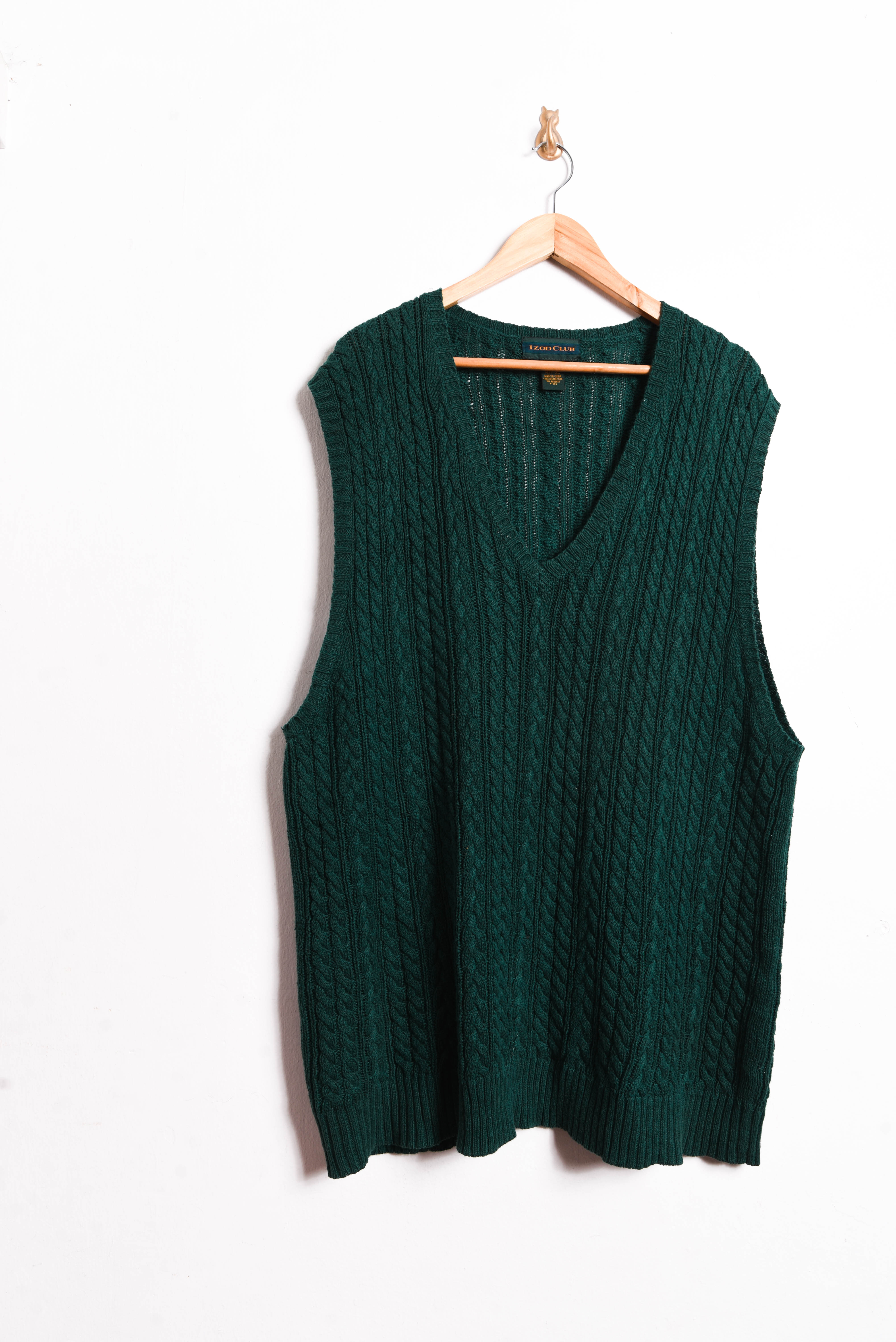 Sweater vest verde vintage 90s
