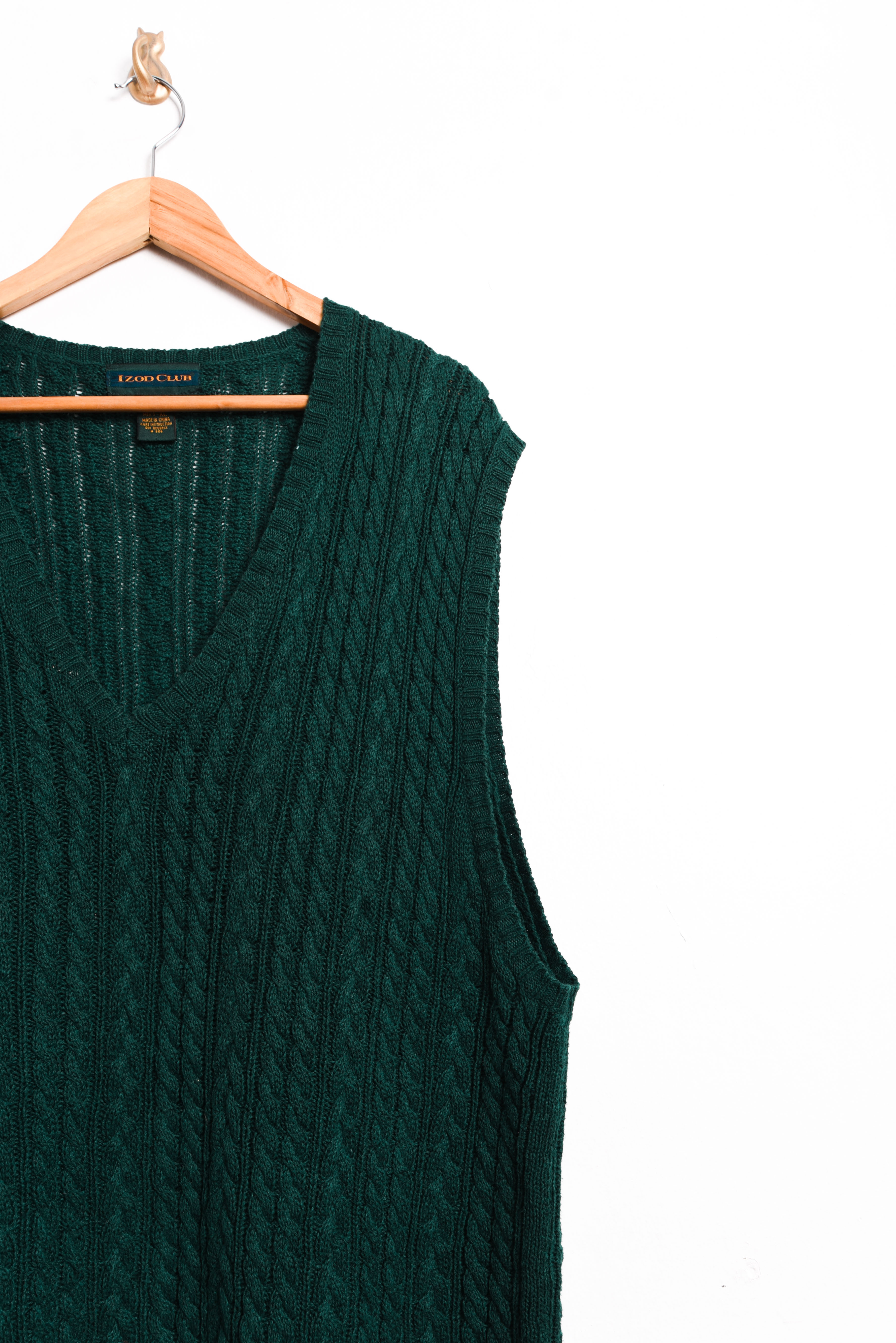Sweater vest verde vintage 90s