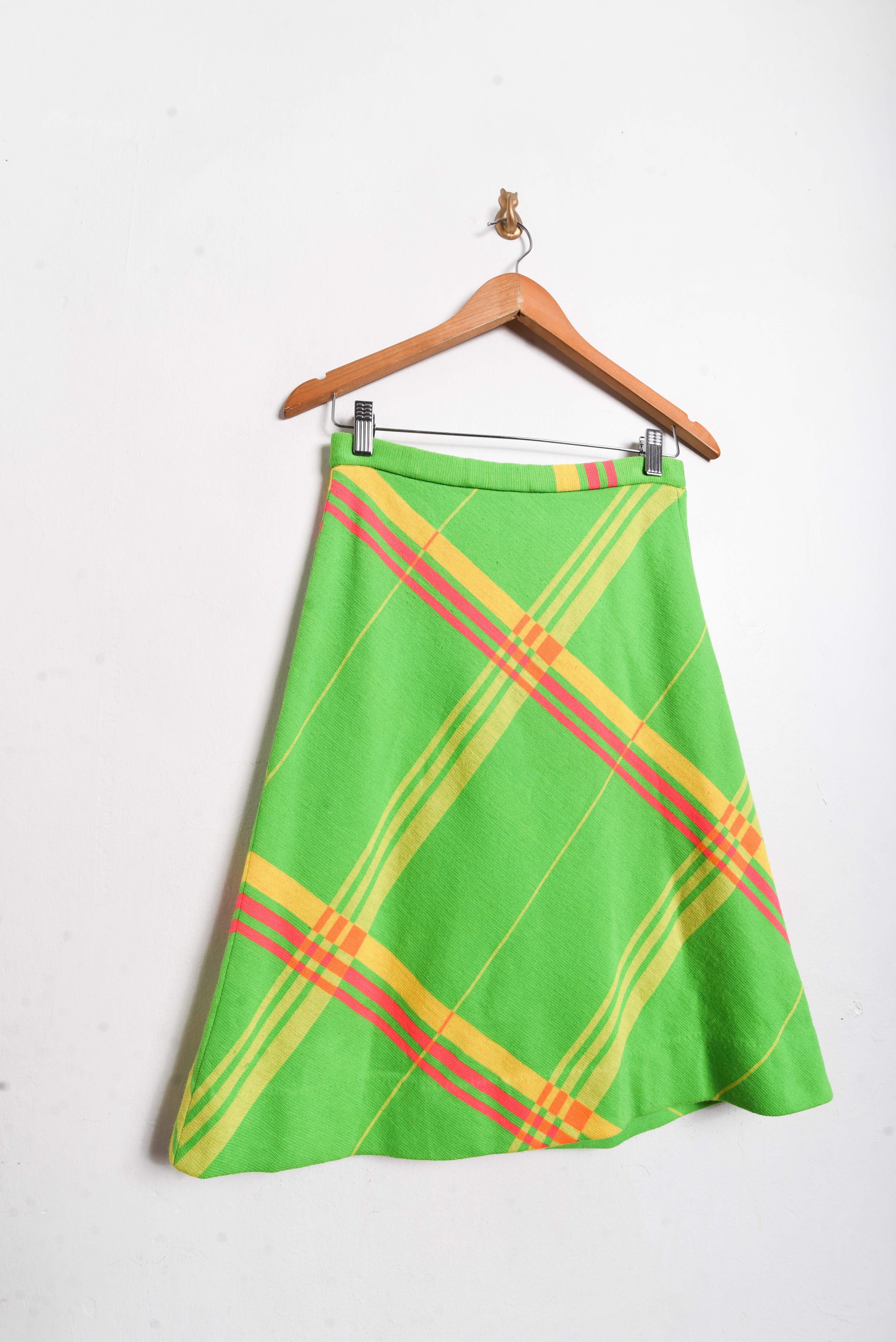 Falda 60s neon green