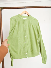 Cardigan verde pistacho 90s