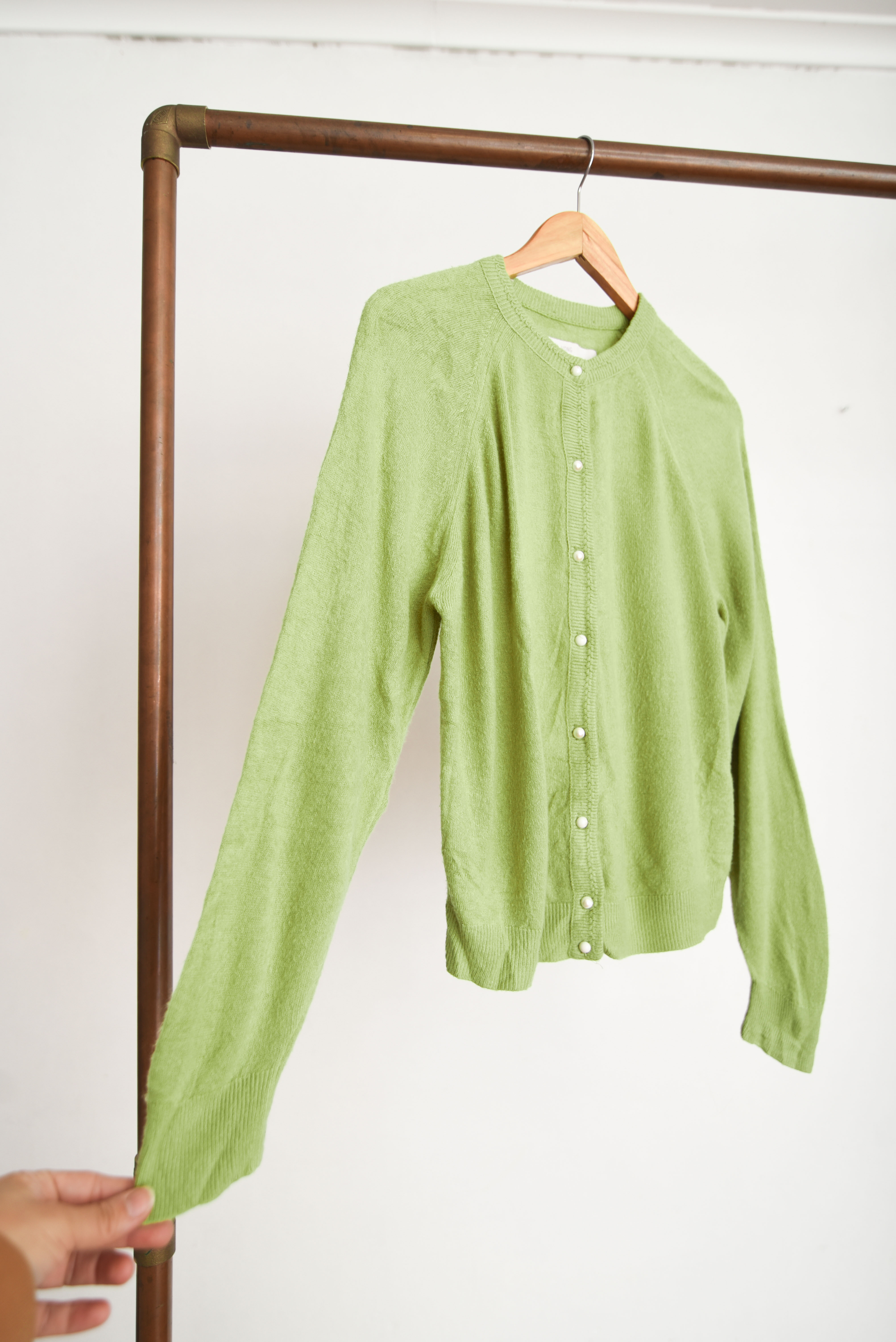 Cardigan verde pistacho 90s