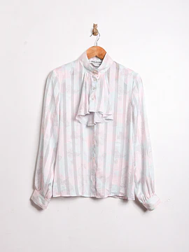 Blusa blanco perlado 80s
