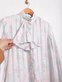 Blusa blanco perlado 80s