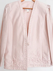 Blazer rosa pastel 80s