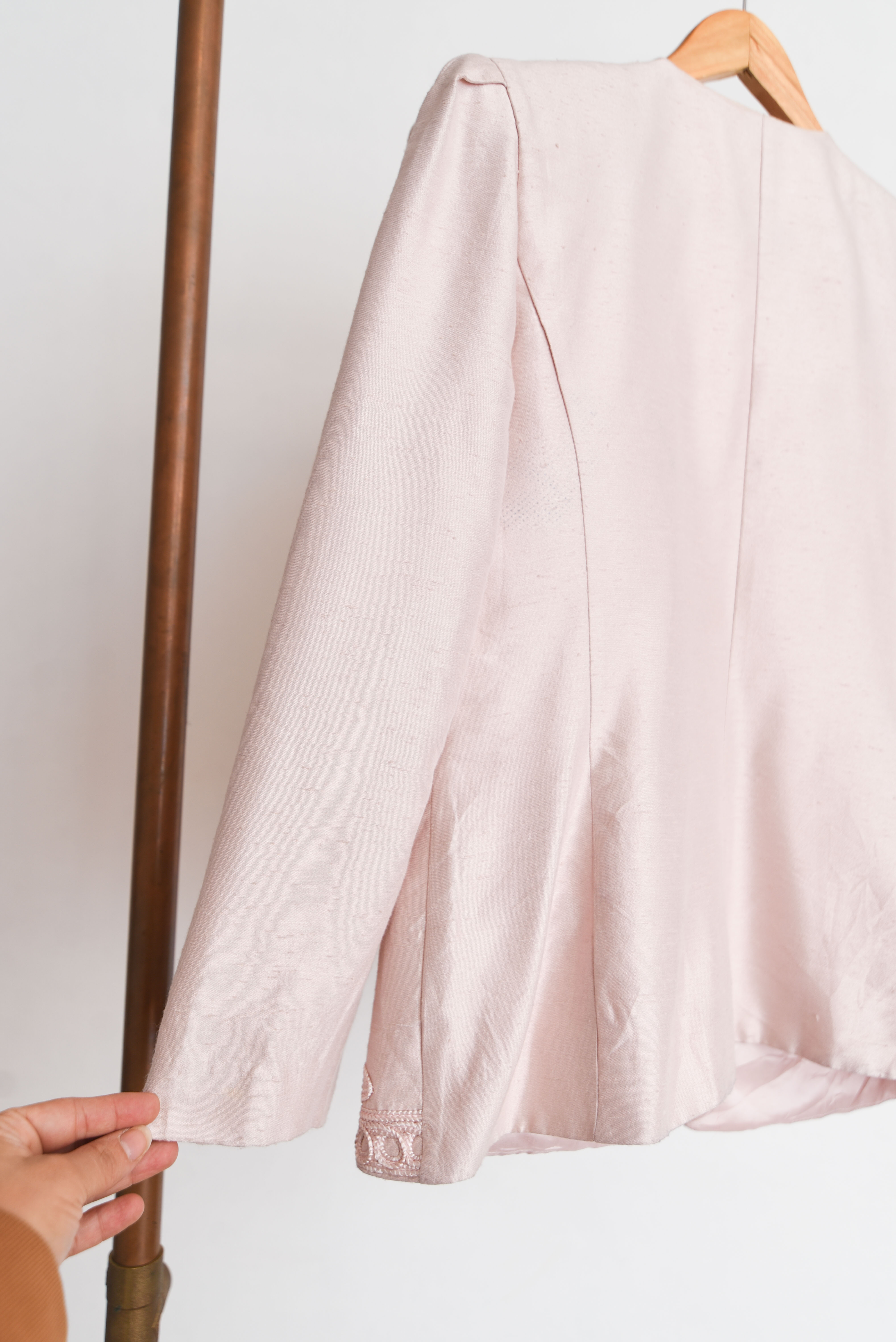 Blazer rosa pastel 80s