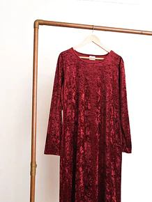 Maxi vestido burdeo plush