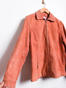 Chaqueta naranja gamuza cierre
