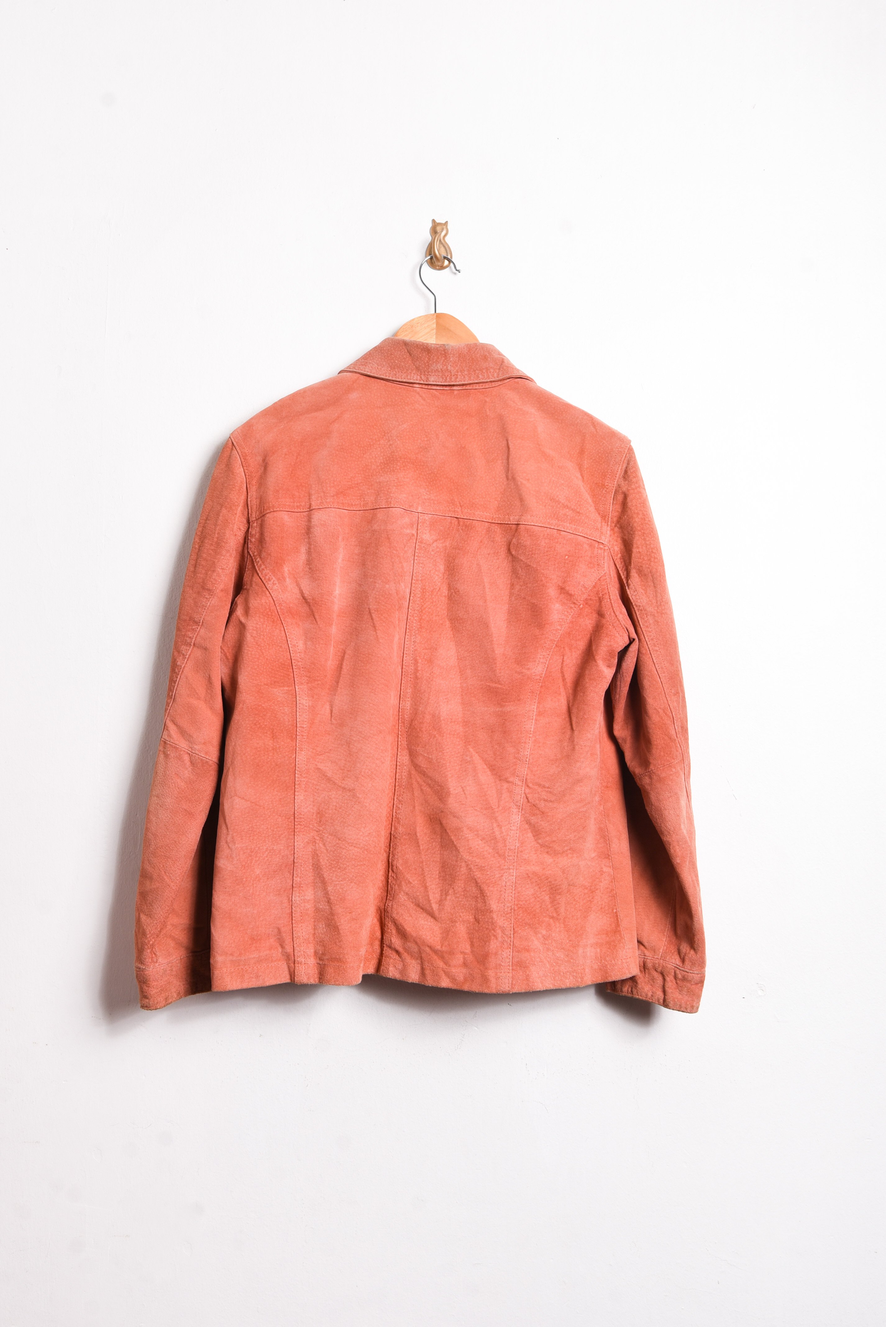 Chaqueta naranja gamuza cierre