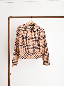 Chaqueta vintage coral pata de gallo