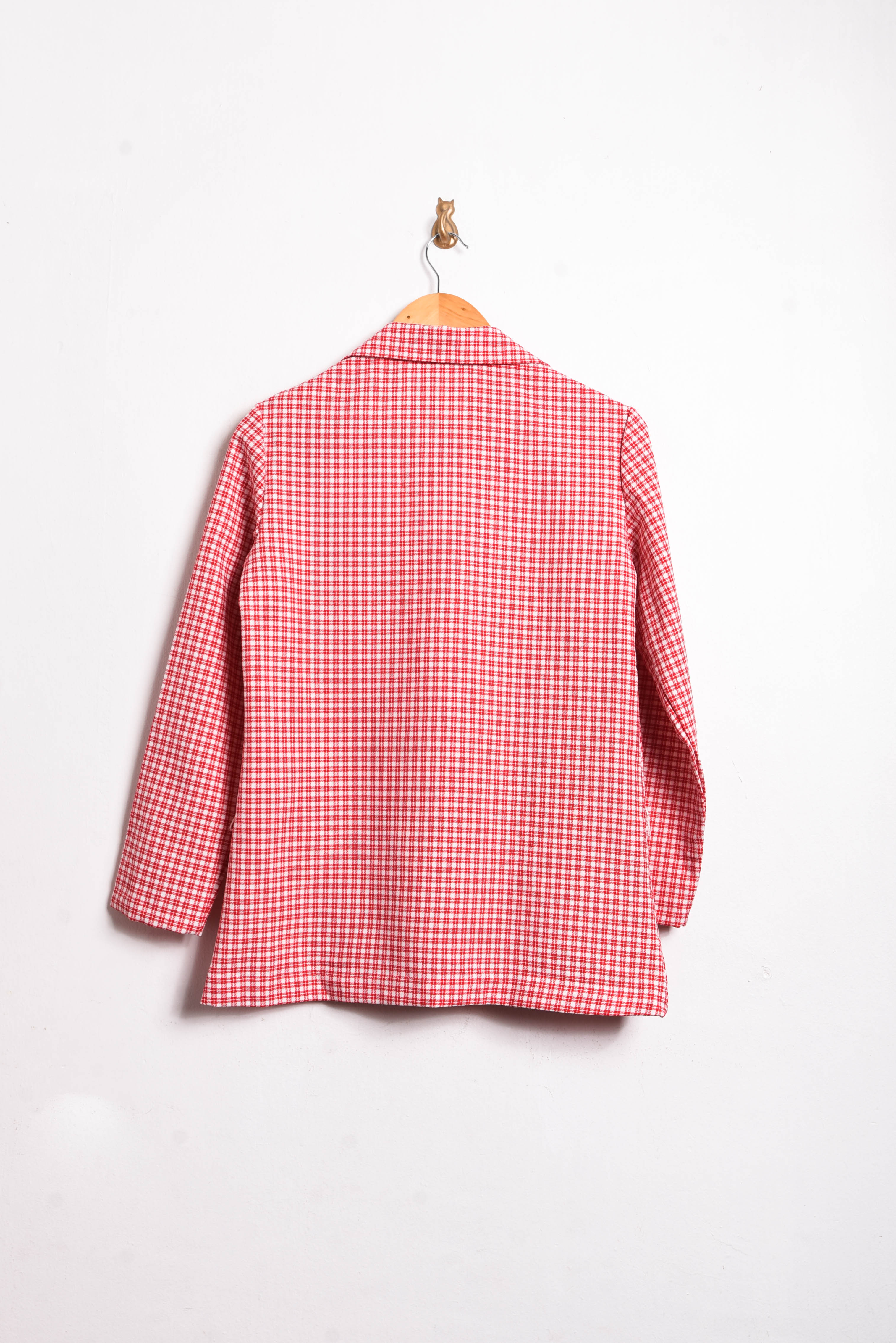 Camisa gingham rojo 70s